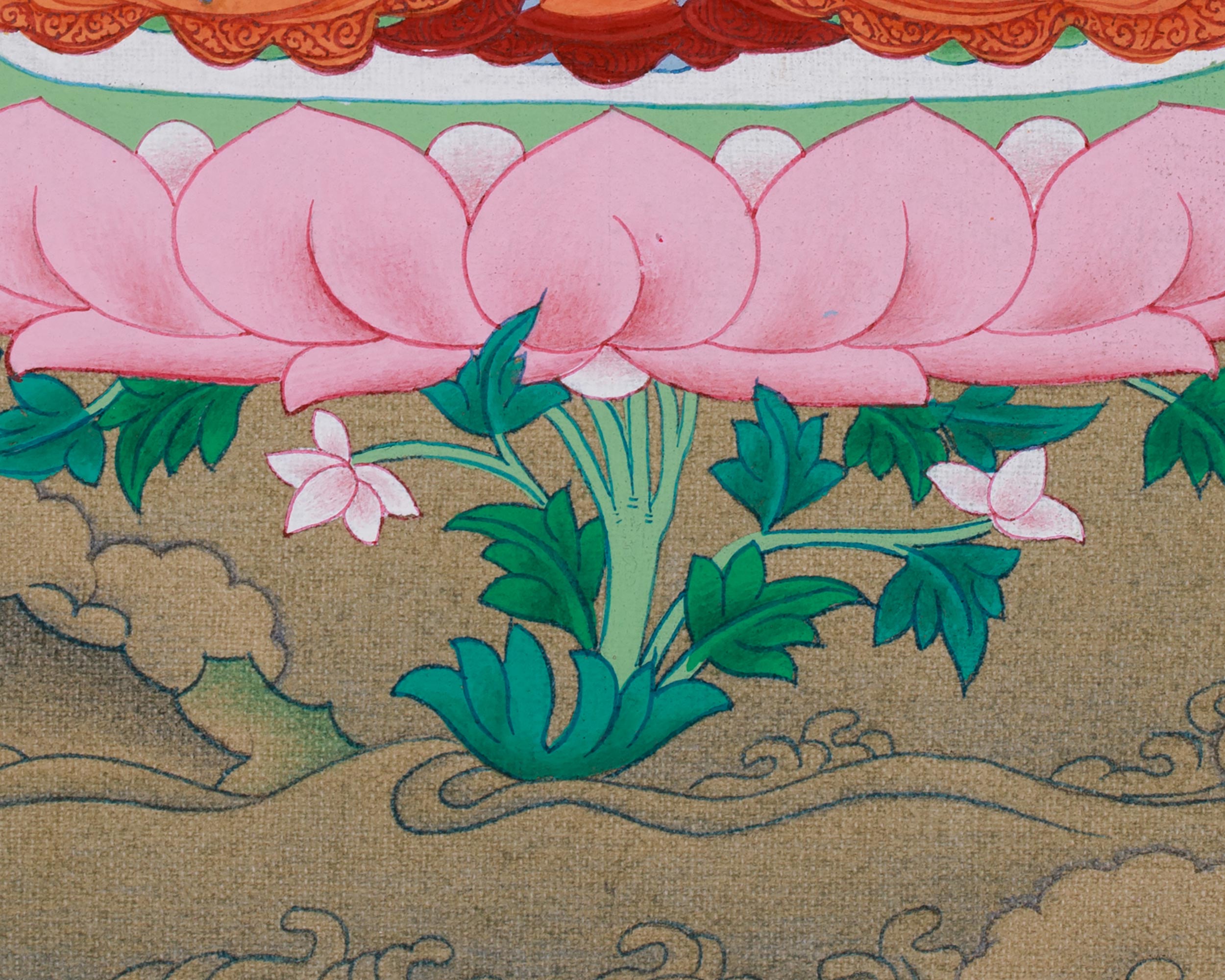 Hand-Painted Meditating Medicine Buddha Thangka | The Healing Buddha