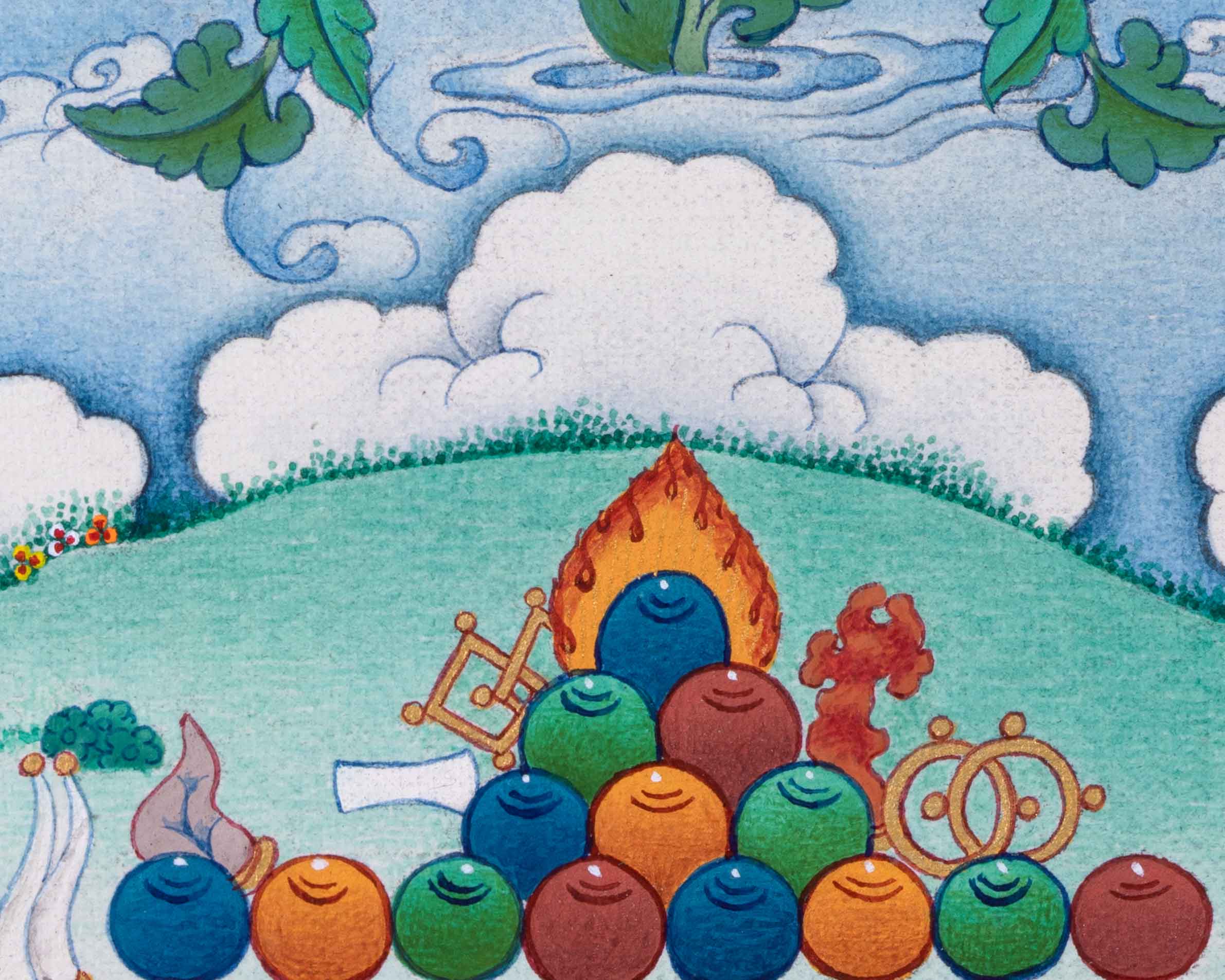 Divine Wisdom of Green Goddess, Mother Tara  | Traditional Handpainted Thangka