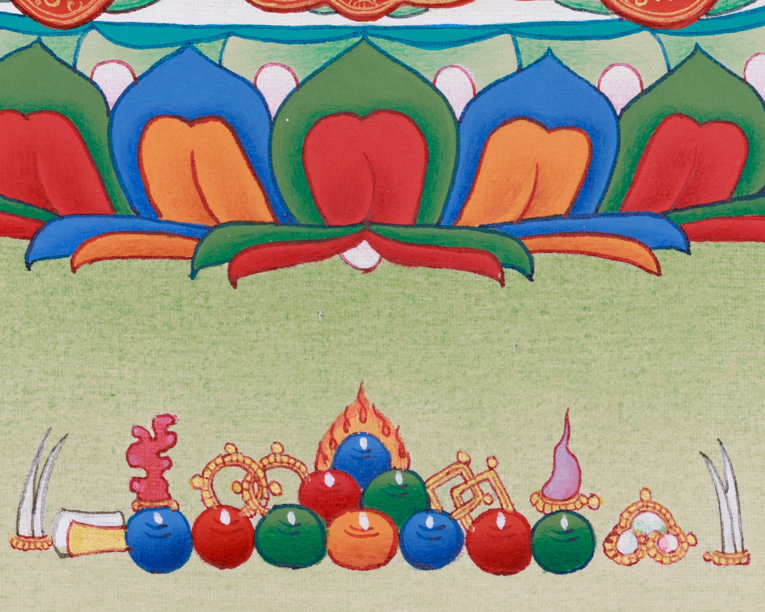 Female Buddhist White Tara Thangka | Symbol of Divine Protection and Peace