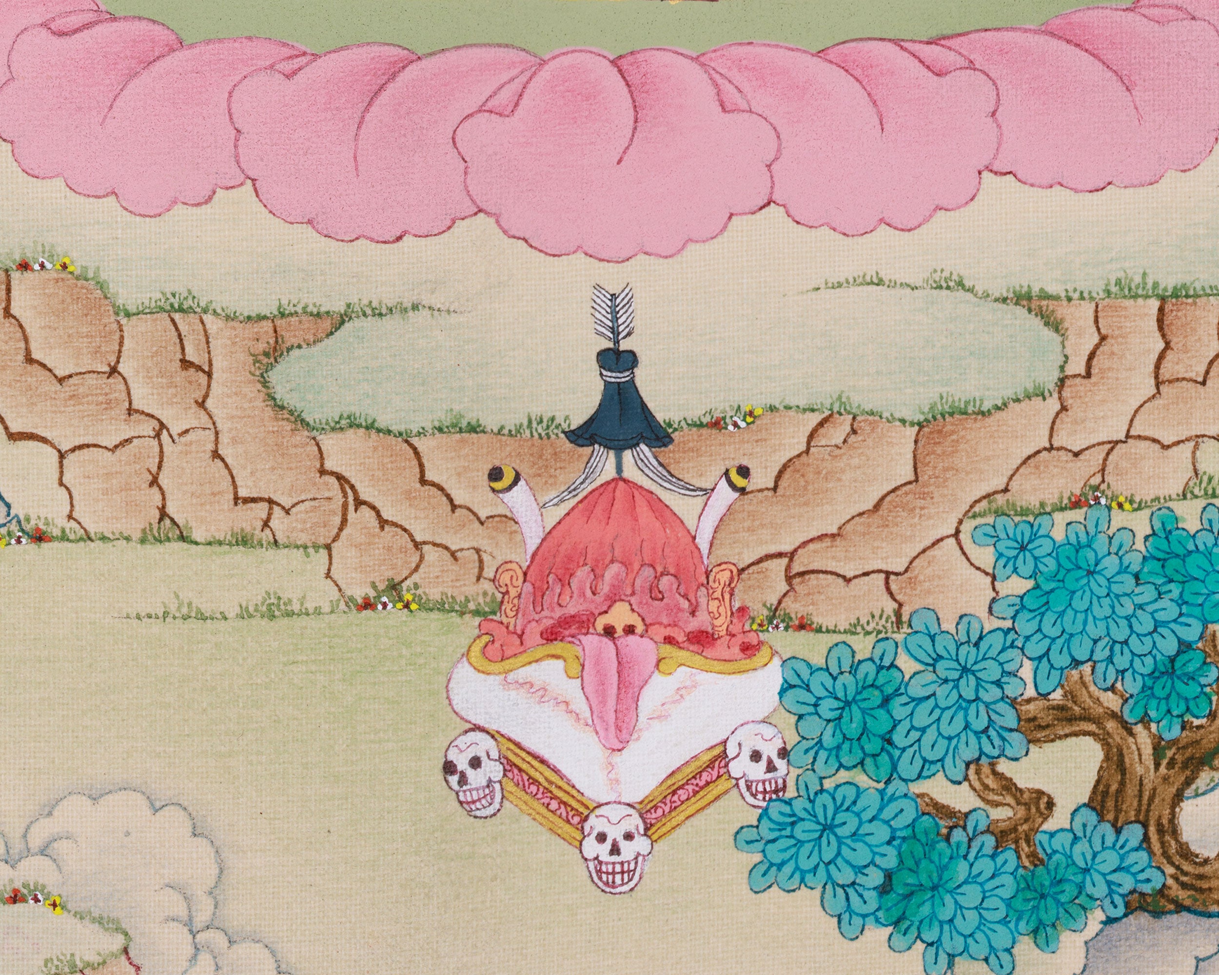 Hand-Painted Wrathful Vajravarahi Thangka | The Powerful Goddess of Transformation