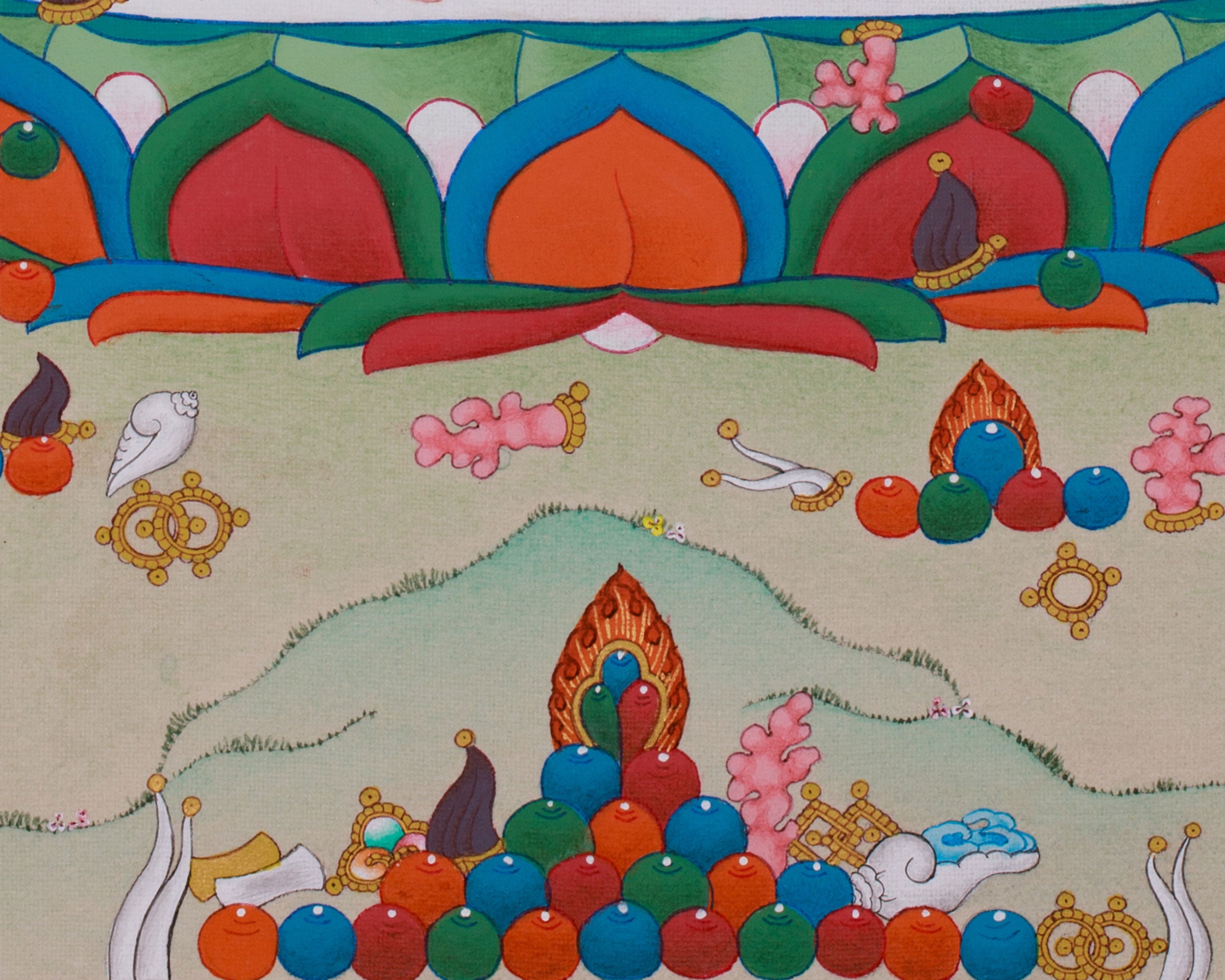 Tibetan Black Dzambhala Thangka | The Divine Guardian of Abundance and Spiritual Growth