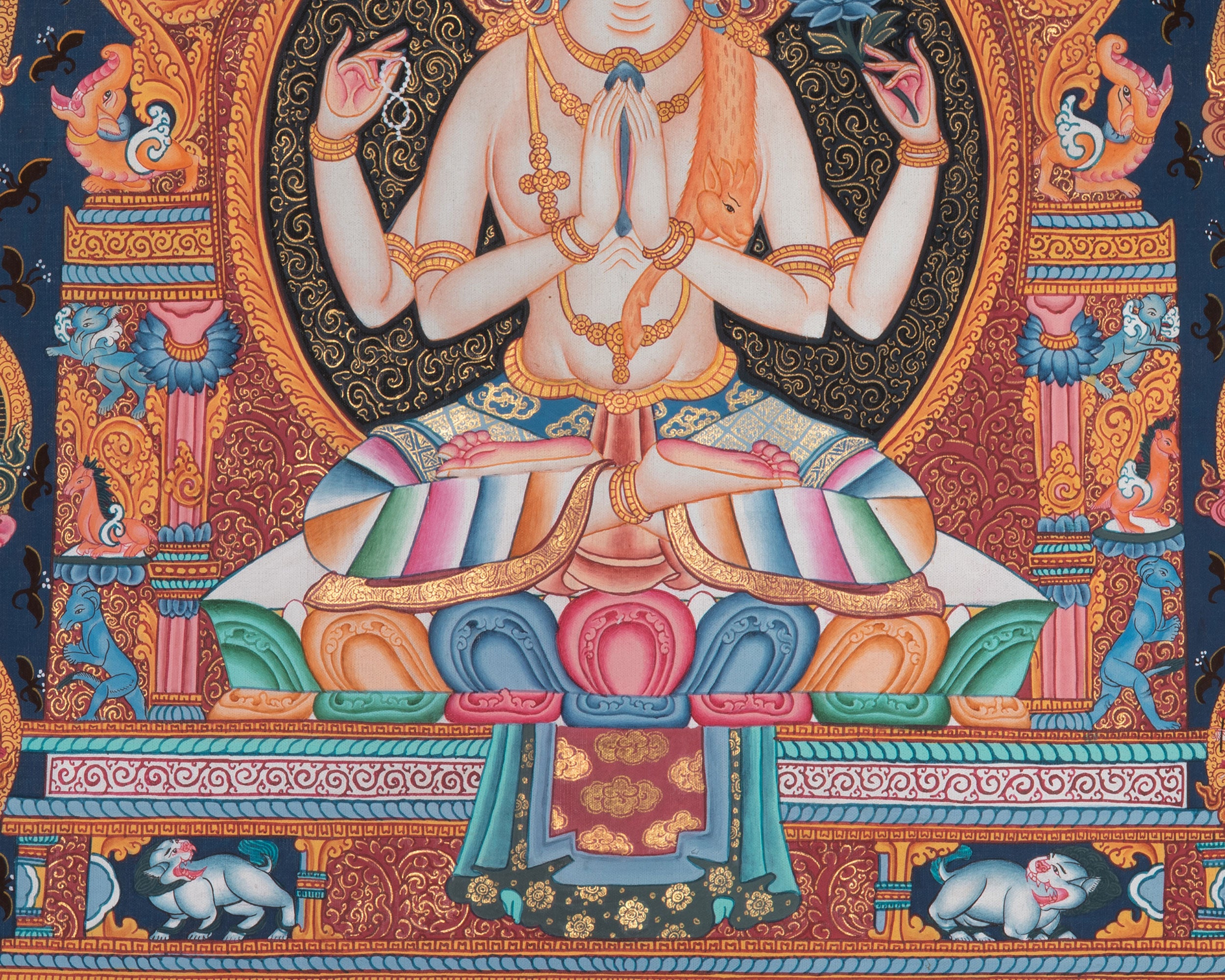 108 Chengrezig Thangka | Traditional Tibetan Art | Wall Decors