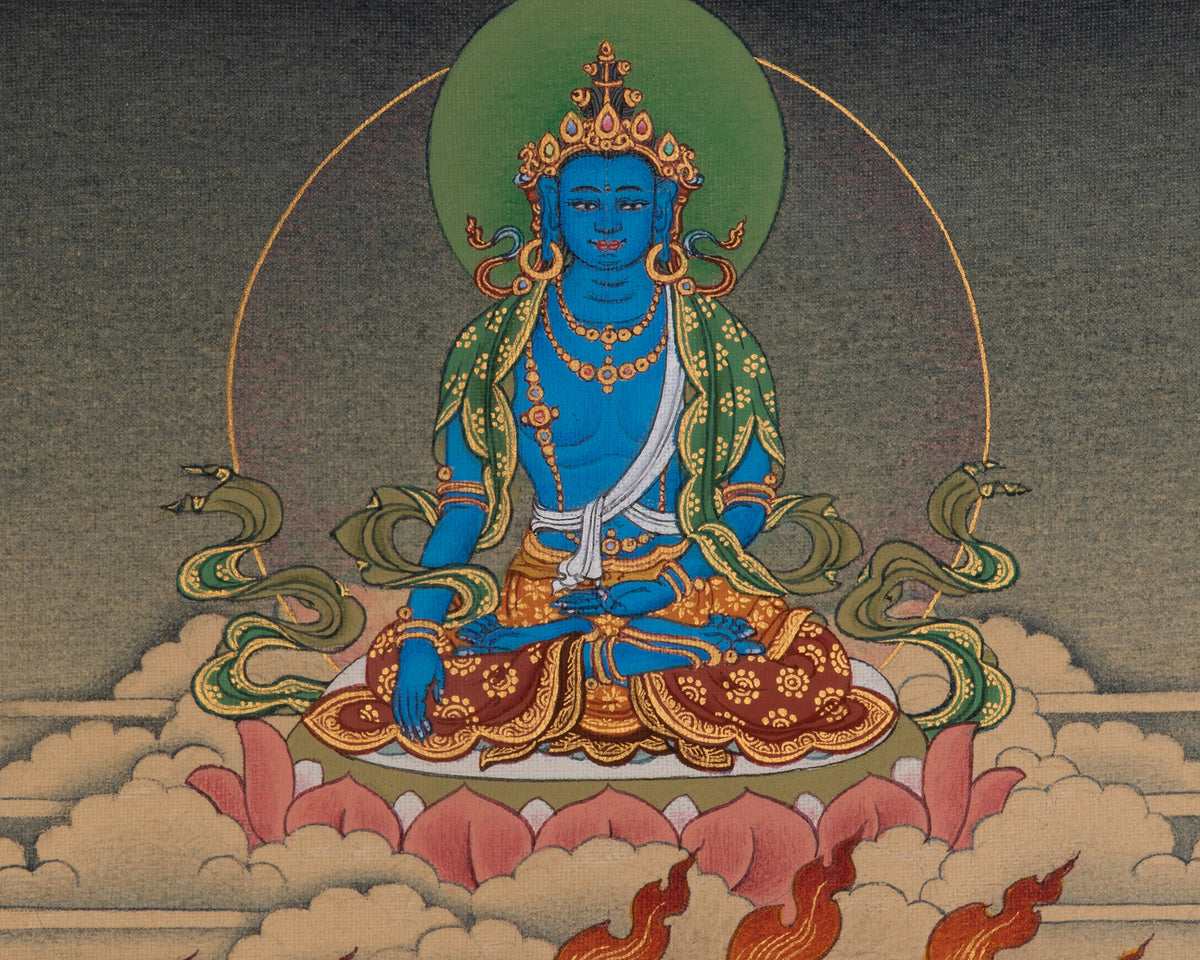 Butadamara Buddhist Thangka | Vajrapani Art | Sacred Protector of Vajrayana Buddhism