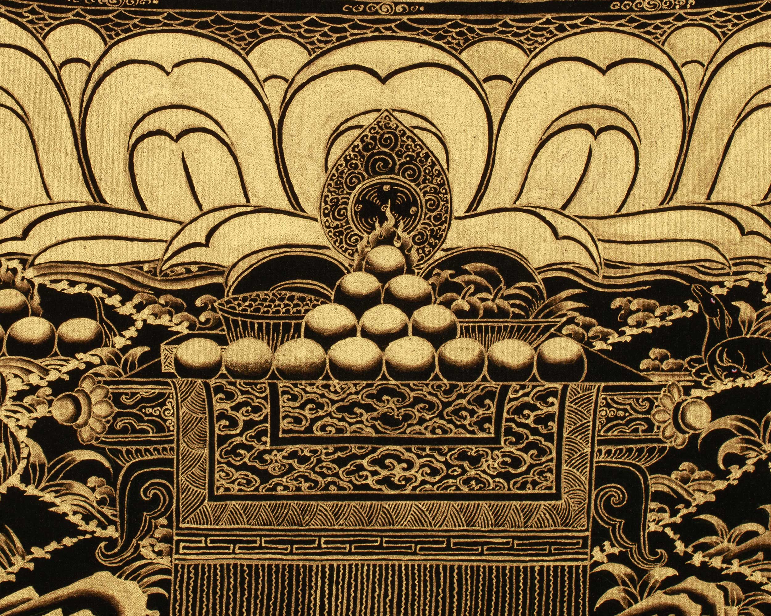 Tibetan Thangka of Long Life Buddha Amitayus | Deity of Immortality and Vitality