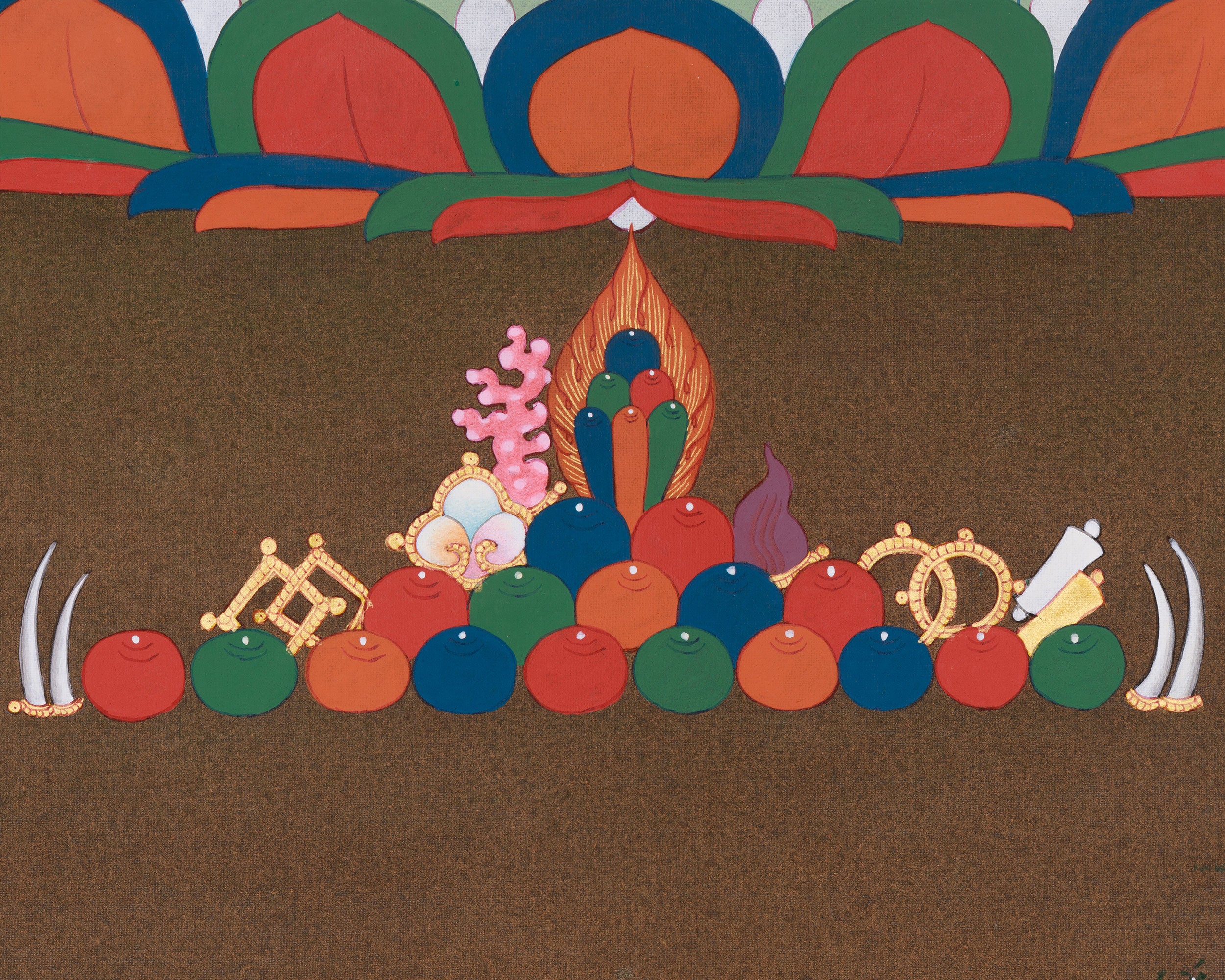 Vajrasattva with His Consort Thangka | Cotton Canvas Artwok