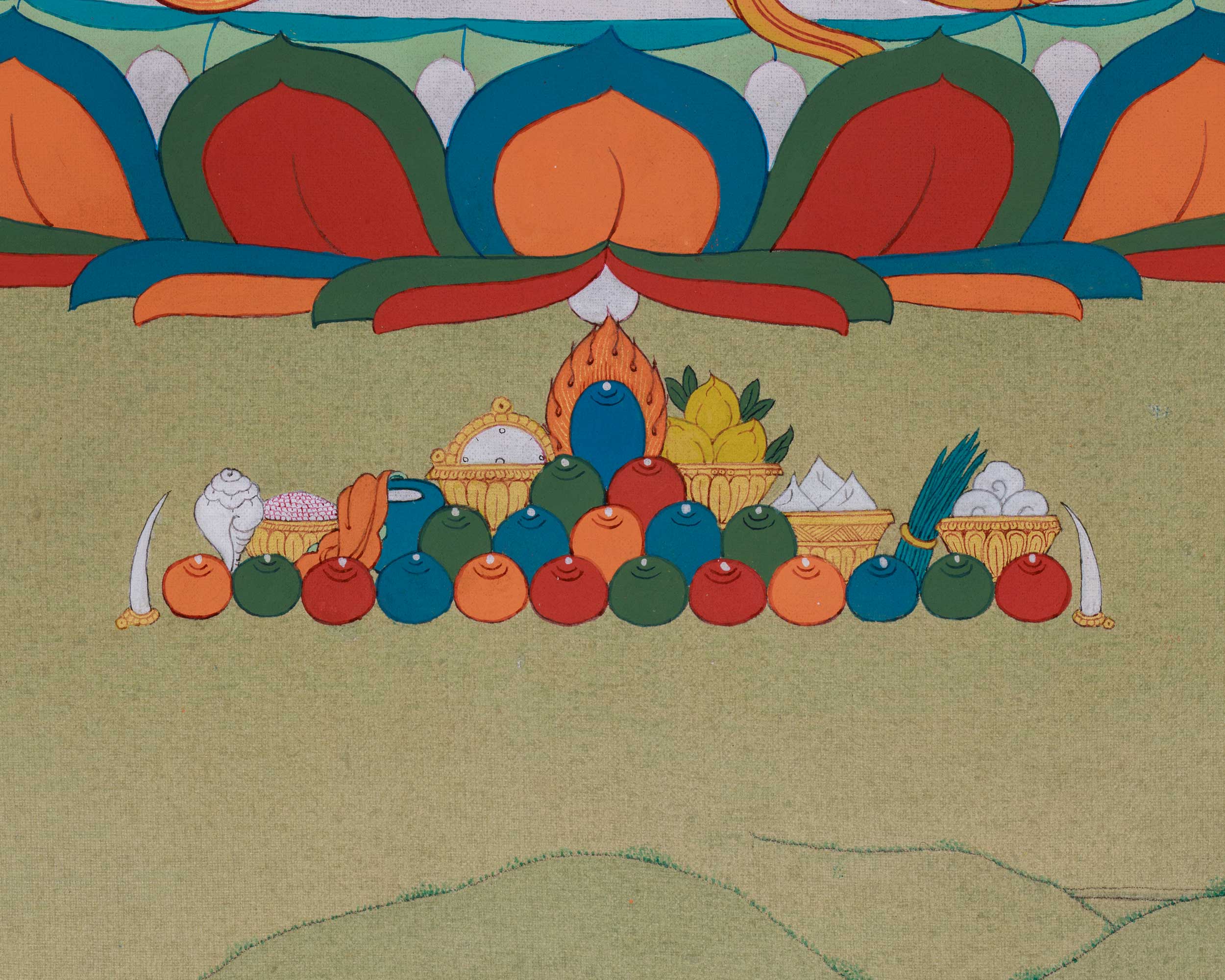 Vajrasattva, Dorje Sempa in Karma Gadri Thanka Painting