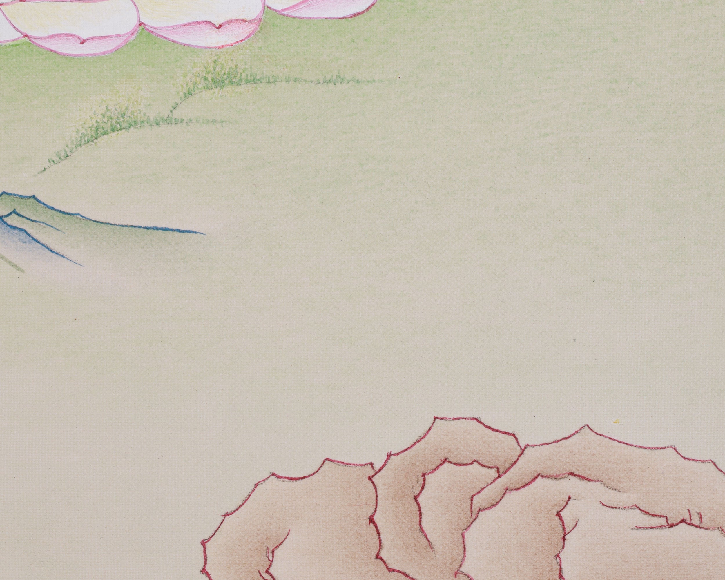 Hand-Painted Four-Armed Chenrezig Thangka | Bodhisattva of Infinite Compassion