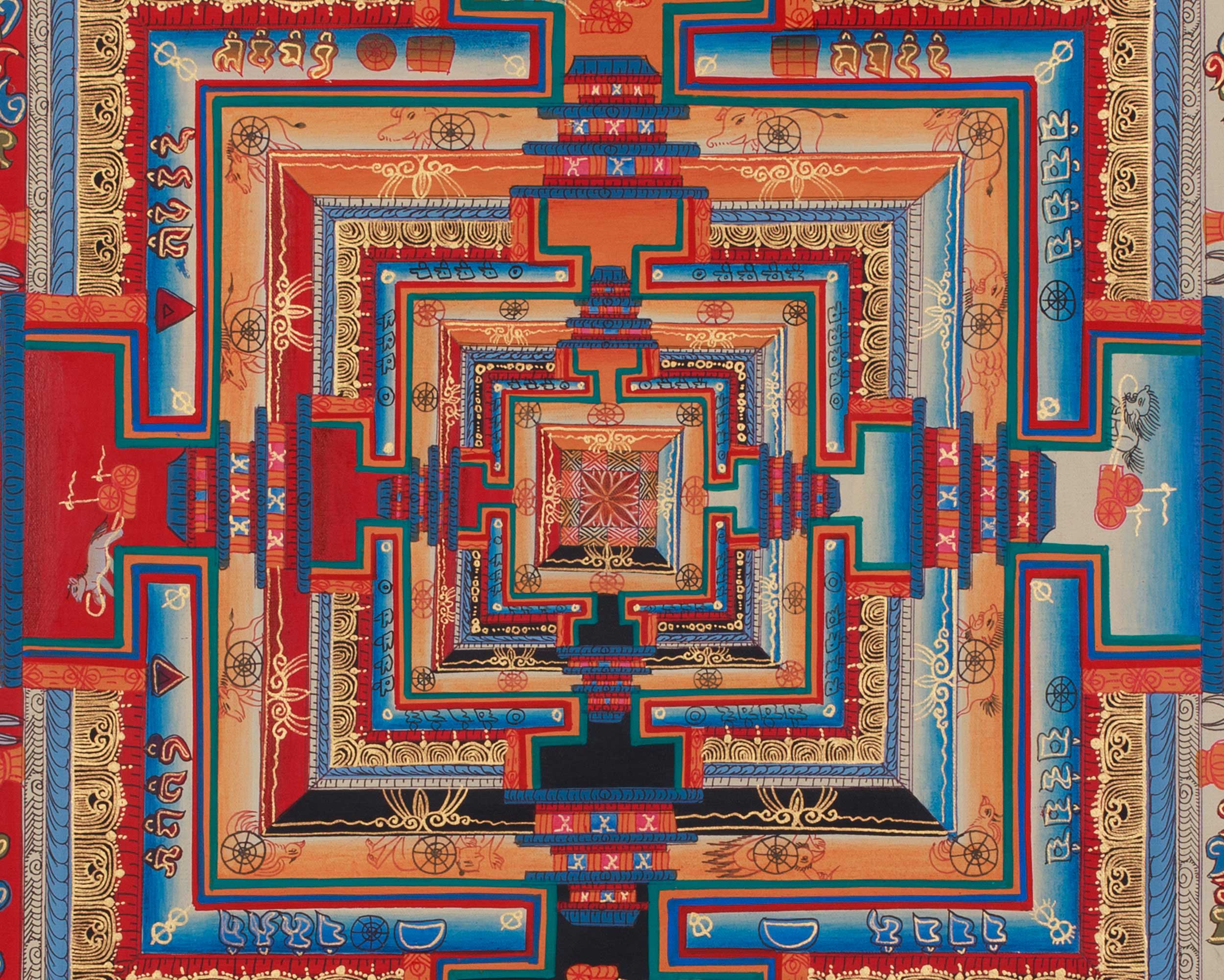 24-inch Kalachakra Mandala | Wheel of Time Painting