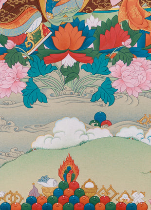 Precious Guru Padmasambhava Thangka  | Tantric Tibetan Buddhist Deity