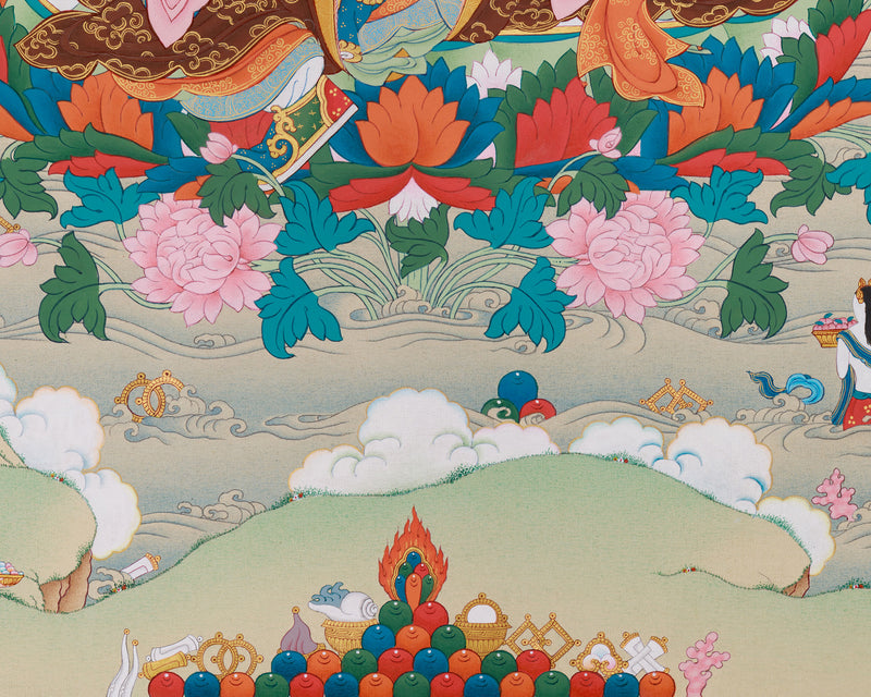 Precious Guru Padmasambhava Thangka  | Tantric Tibetan Buddhist Deity