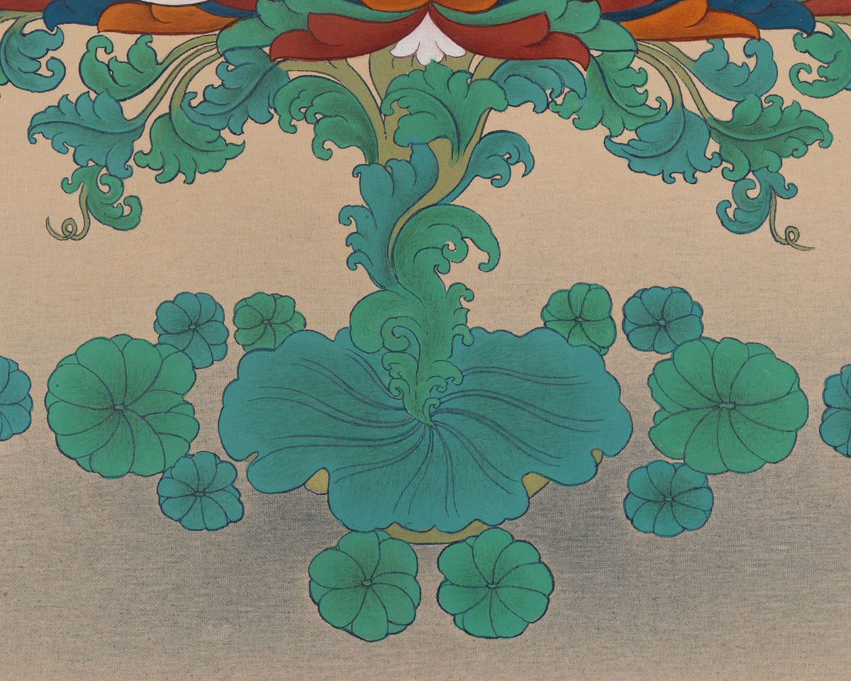 Traditional Padmasambhava Thangka | Guru Rinpoche Art | Lotus-Born Master