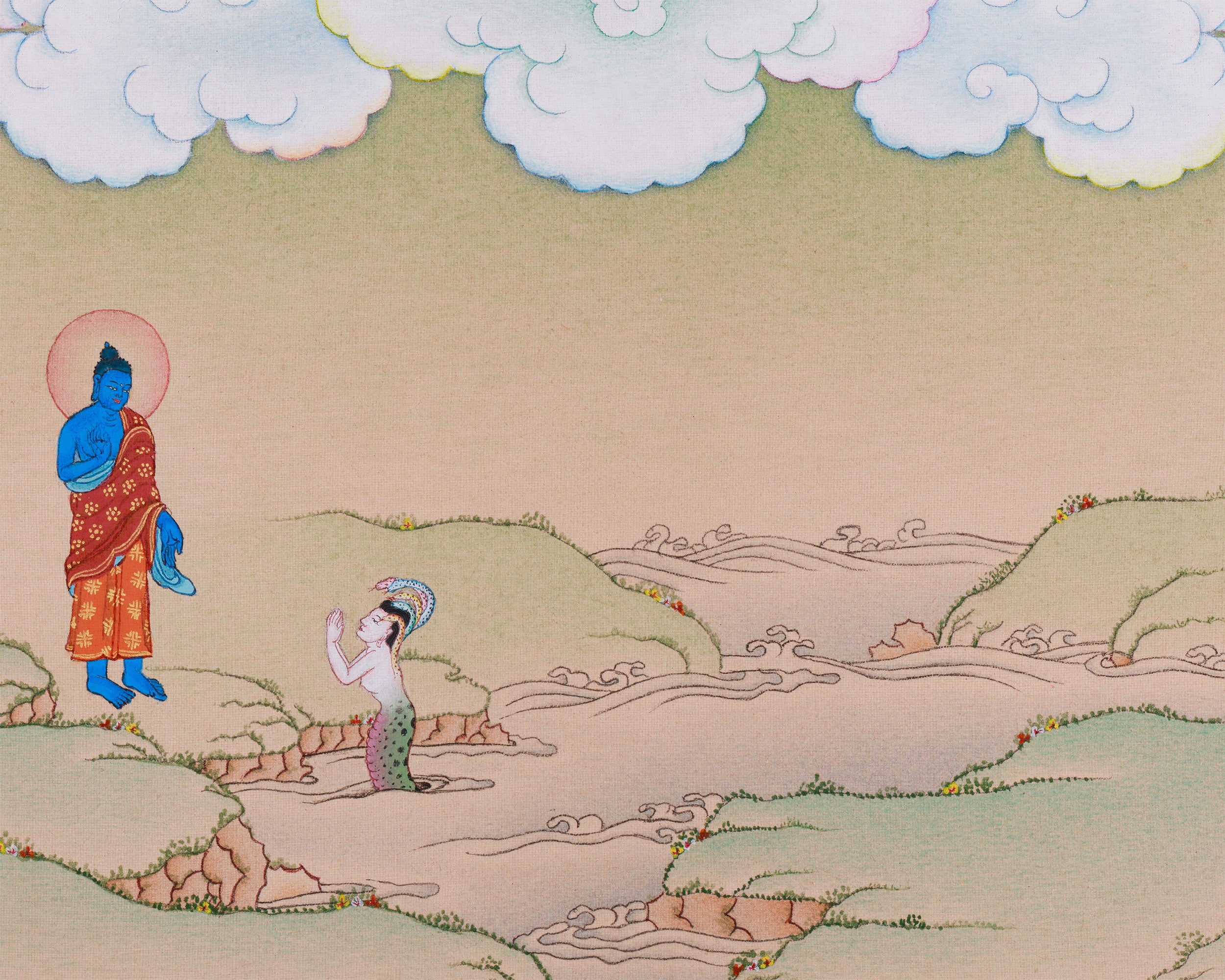 Healer Medicine Buddha Thangka | The Savior of Physical and Spiritual Well-being