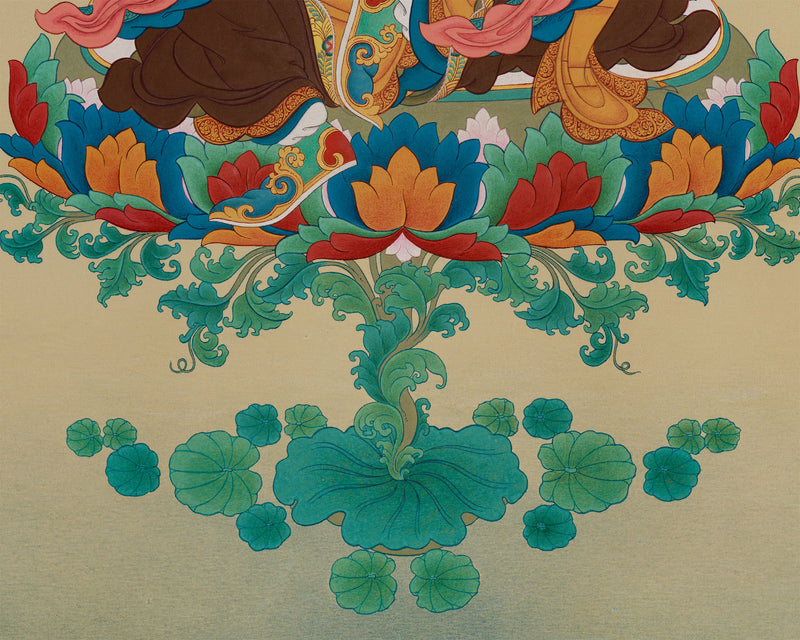 Minimalist Guru Padmasambhava Thangka | The Lotus Born Master