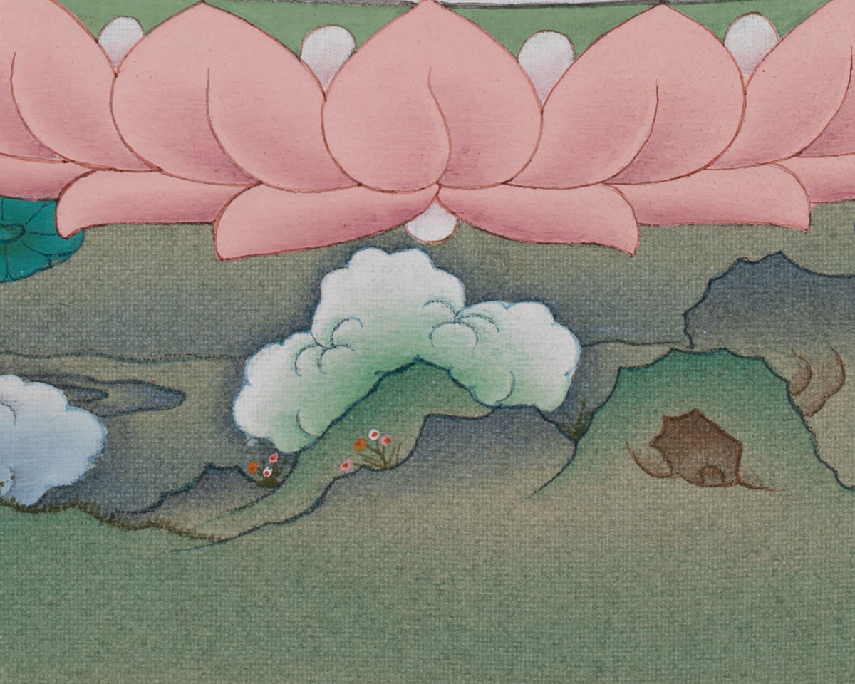 Pure Land Amitabha Buddha Thangka | Represent Infinite Compassion