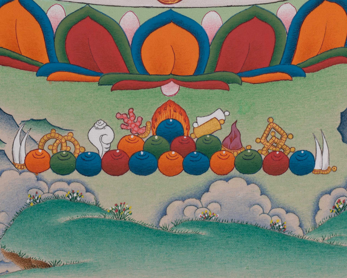 Manjushri Buddhist Deity Thangka | Sacred Embodiment of Insight, Knowledge and Clarity