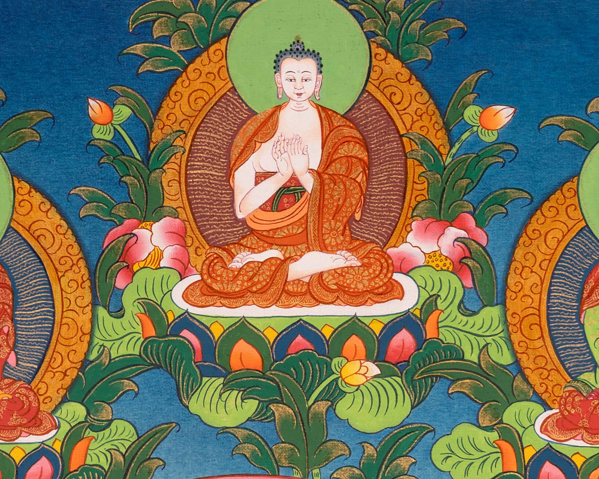 Thangka of Longevity Deity White Tara | Tibetan Goddess of Healing