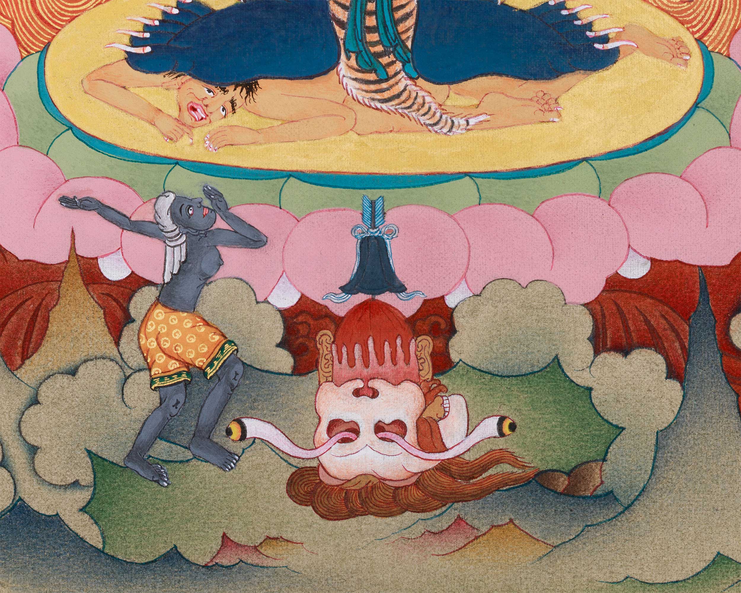 Sakya Mahakala Painting | The Powerful Protector of the Sakya Tradition