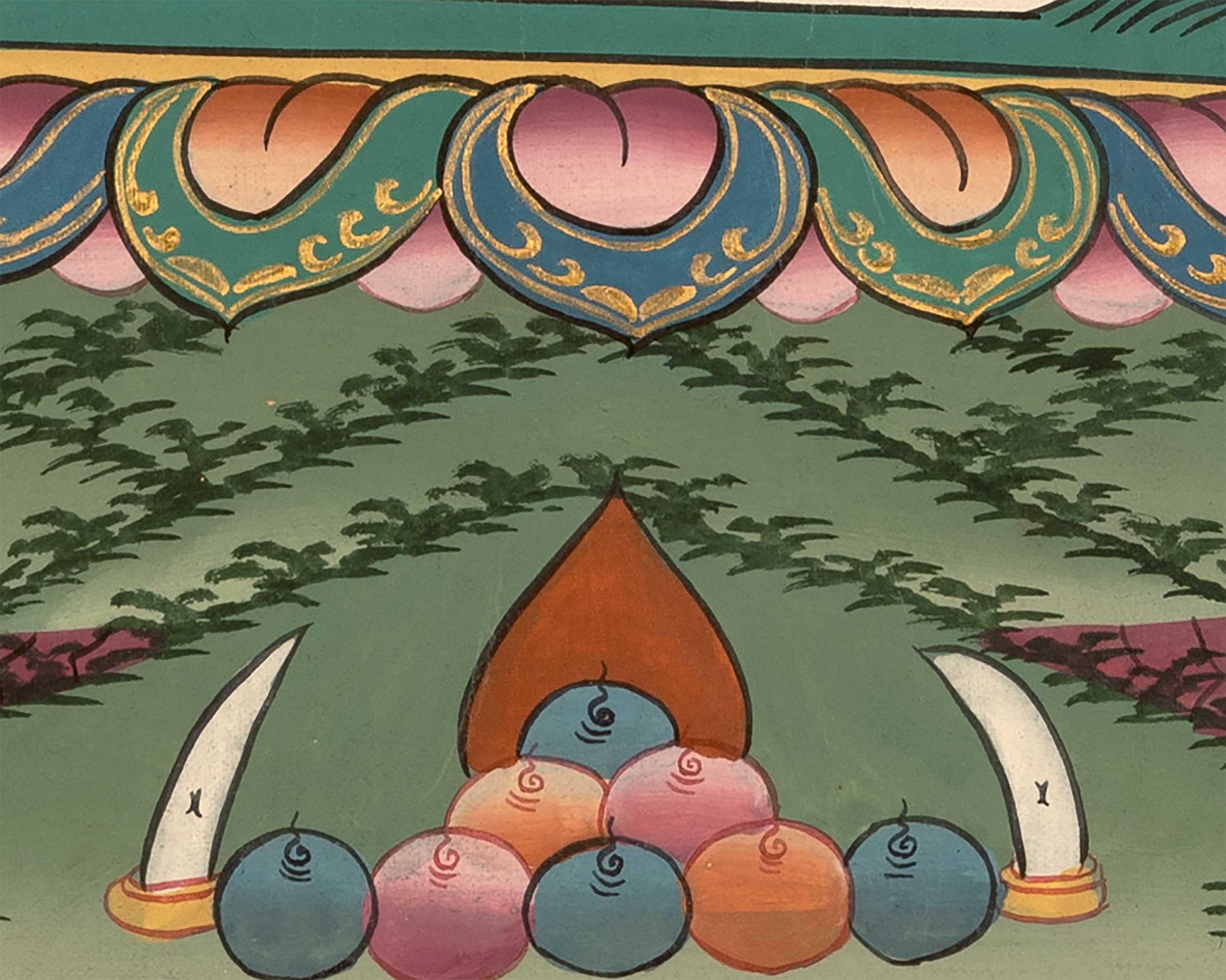 Traditional Hand-Painted Namtoshe Thangka | Wealth and Prosperity