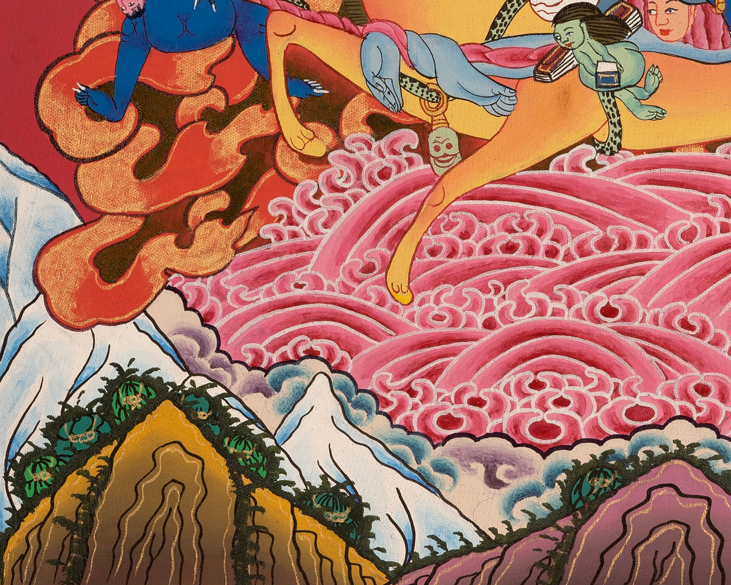 Original Hand-Painted Palden Lhamo Thangka | Feminist Deity Vajrayana Travel Thangka For Practitioner |