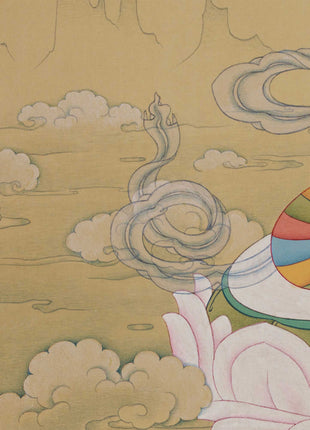 Artistic Vajra sattva Purification Buddha Thangka | Buddhist Masterpiece
