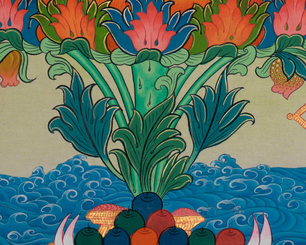 Traditional Hand-Painted Guru Rinpoche | Tibetan Buddhism Art