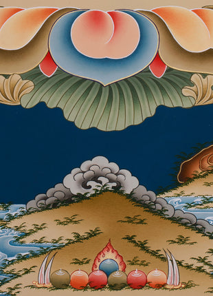 Compassionate Buddha Chenrezig (Avalokiteshvara) Thangka | Deity of Mercy, Wisdom & Enlightened Activity