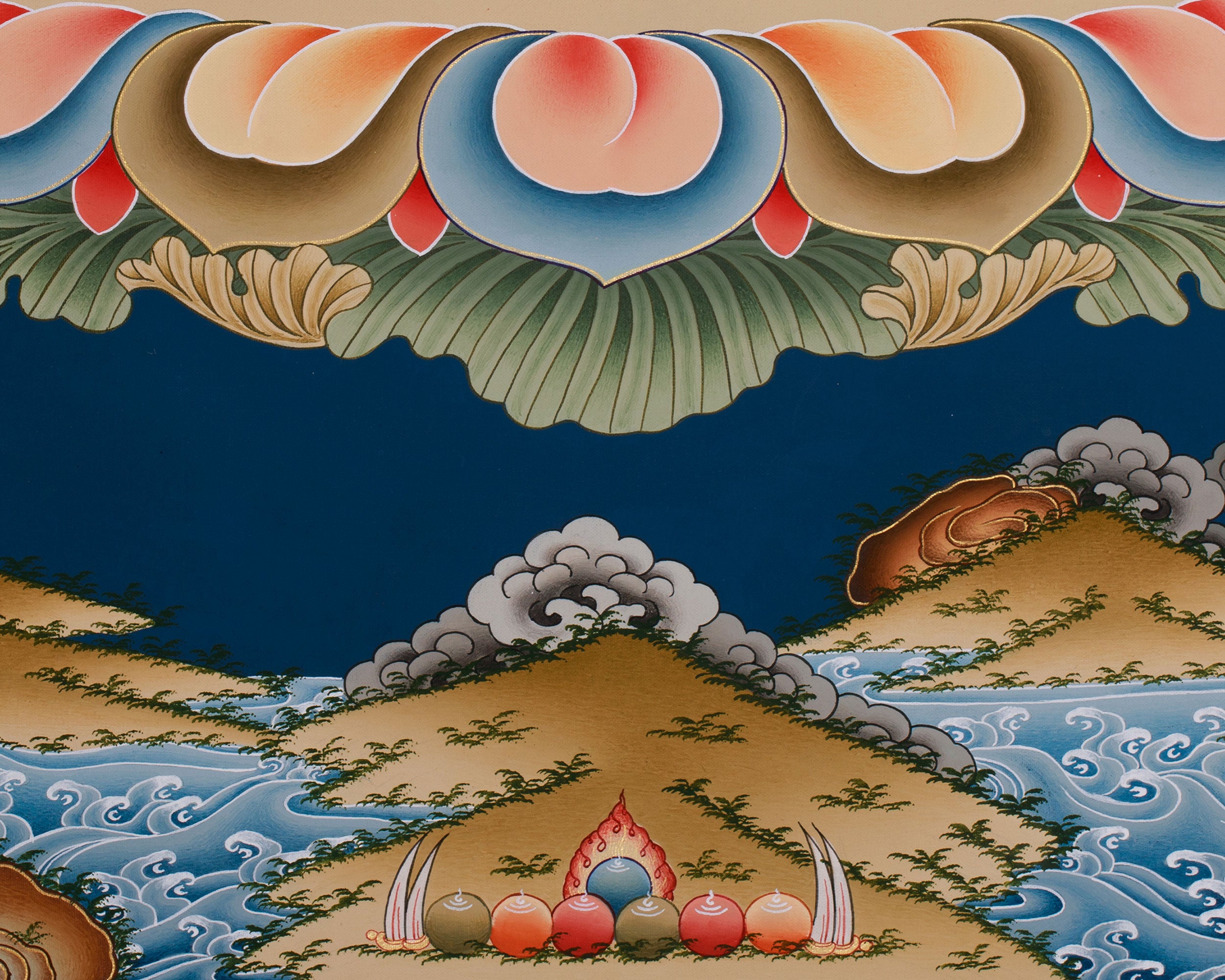 Compassionate Buddha Chenrezig (Avalokiteshvara) Thangka | Deity of Mercy, Wisdom & Enlightened Activity