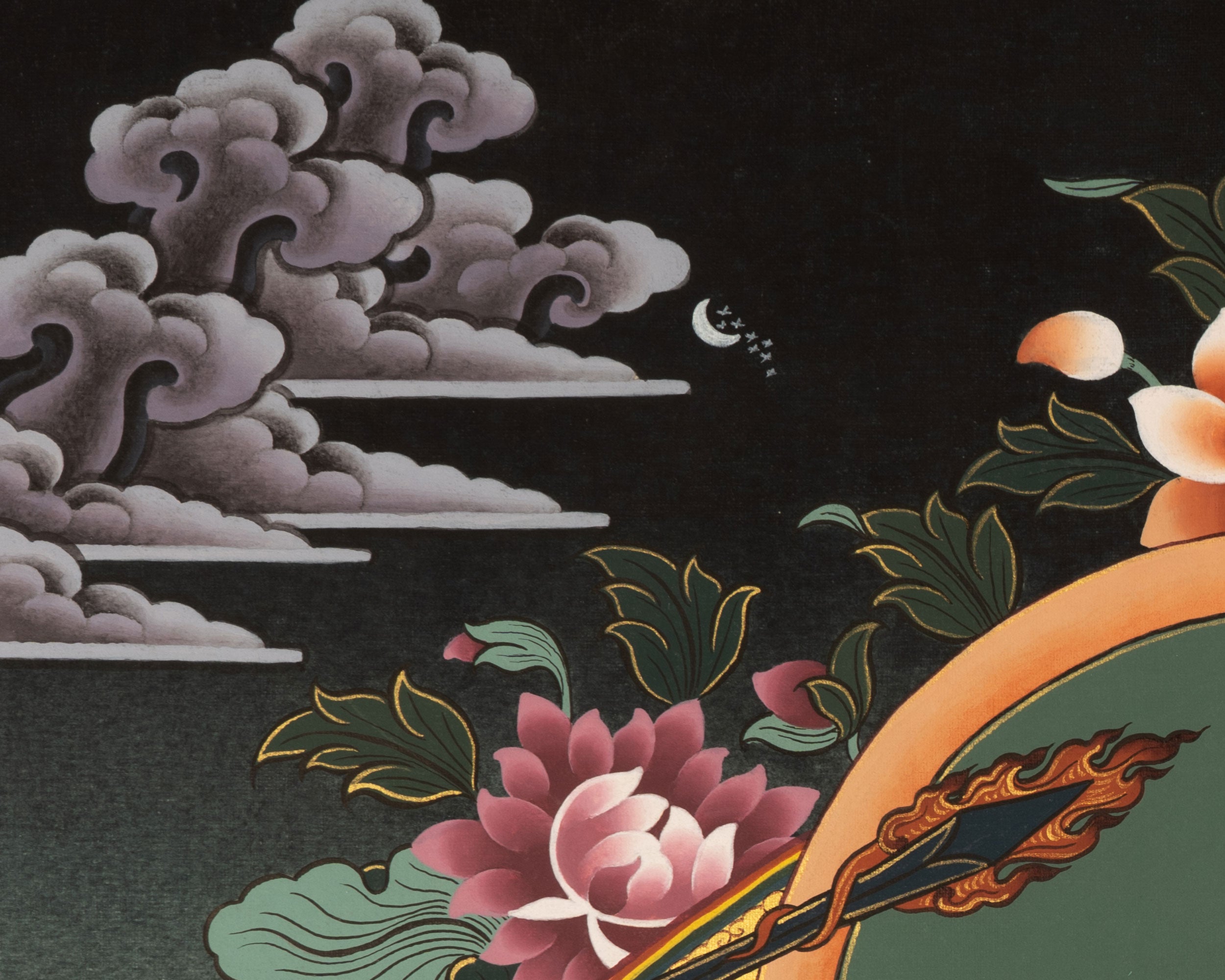 Manjushri Buddha Thangka | Tibetan Buddhist Bodhisattva