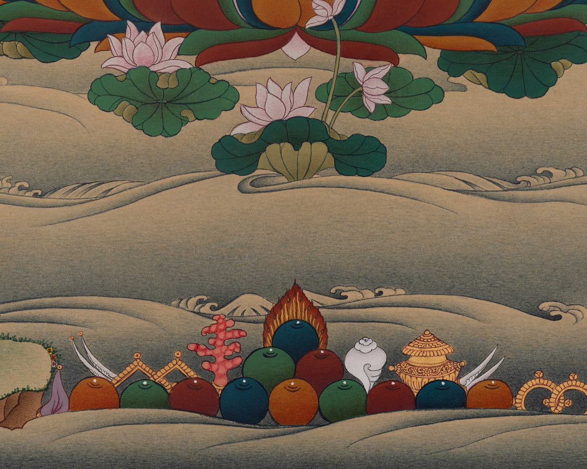 Chenrezig Thangka Painting Art | Avalokiteshvara Thangka | Boundless Compassion of All Buddhas