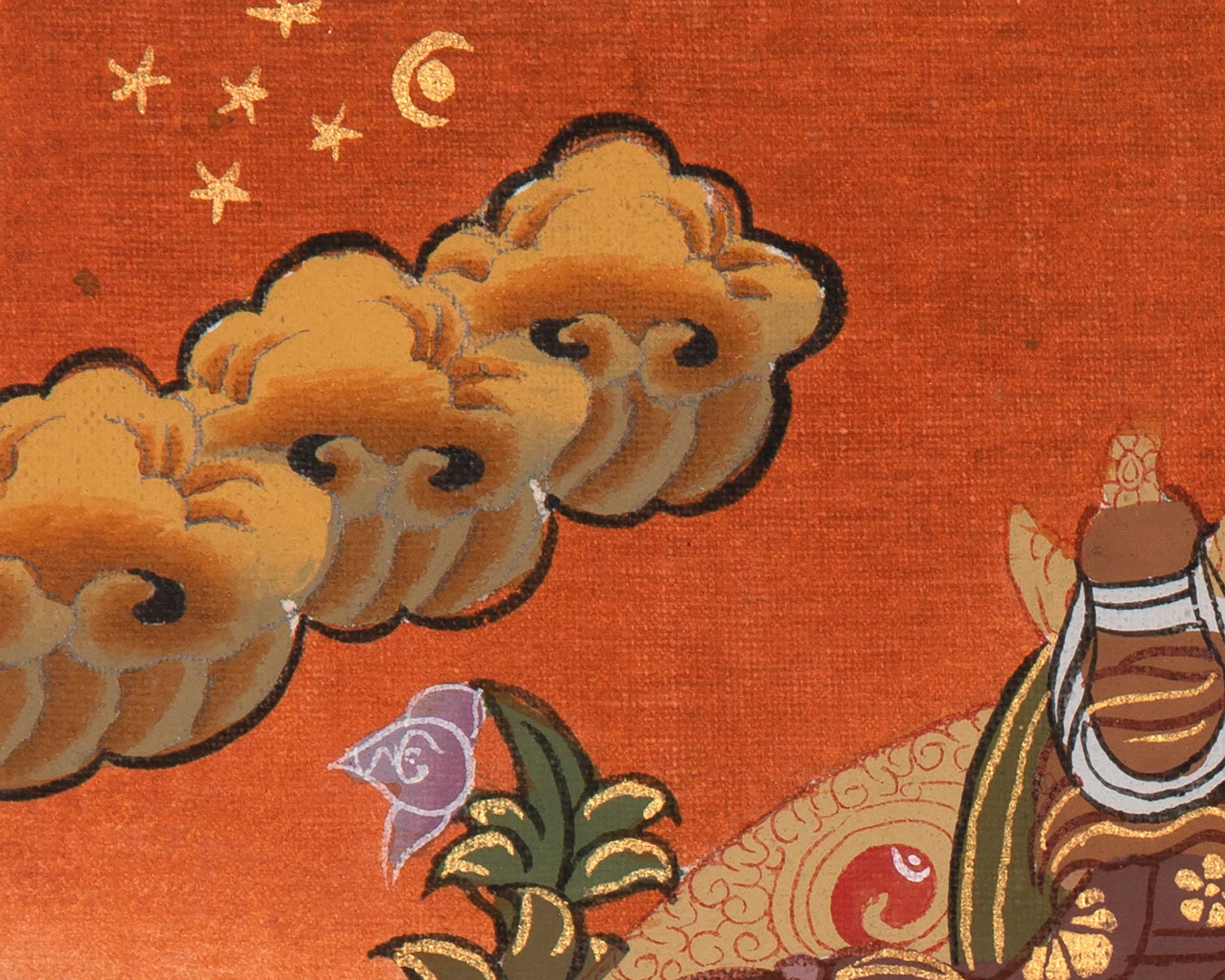 Vaisravana Tibetan Thangka | God Of Wealth | Wall Decors