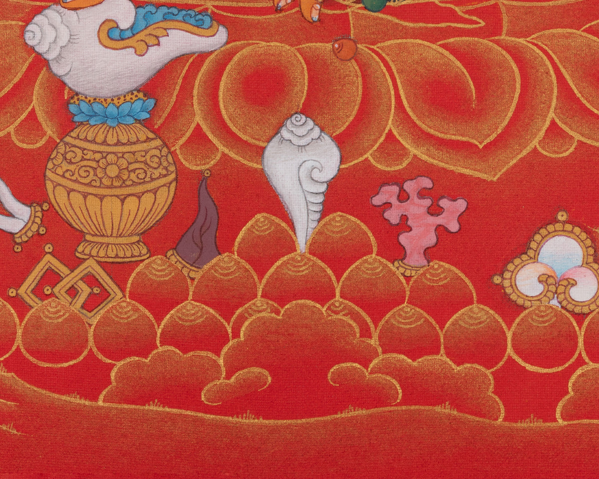 Dzambhala Tibetan Buddhist Art | Buddhist Deity of Wealth, Prosperity, And Compassionate Abundance