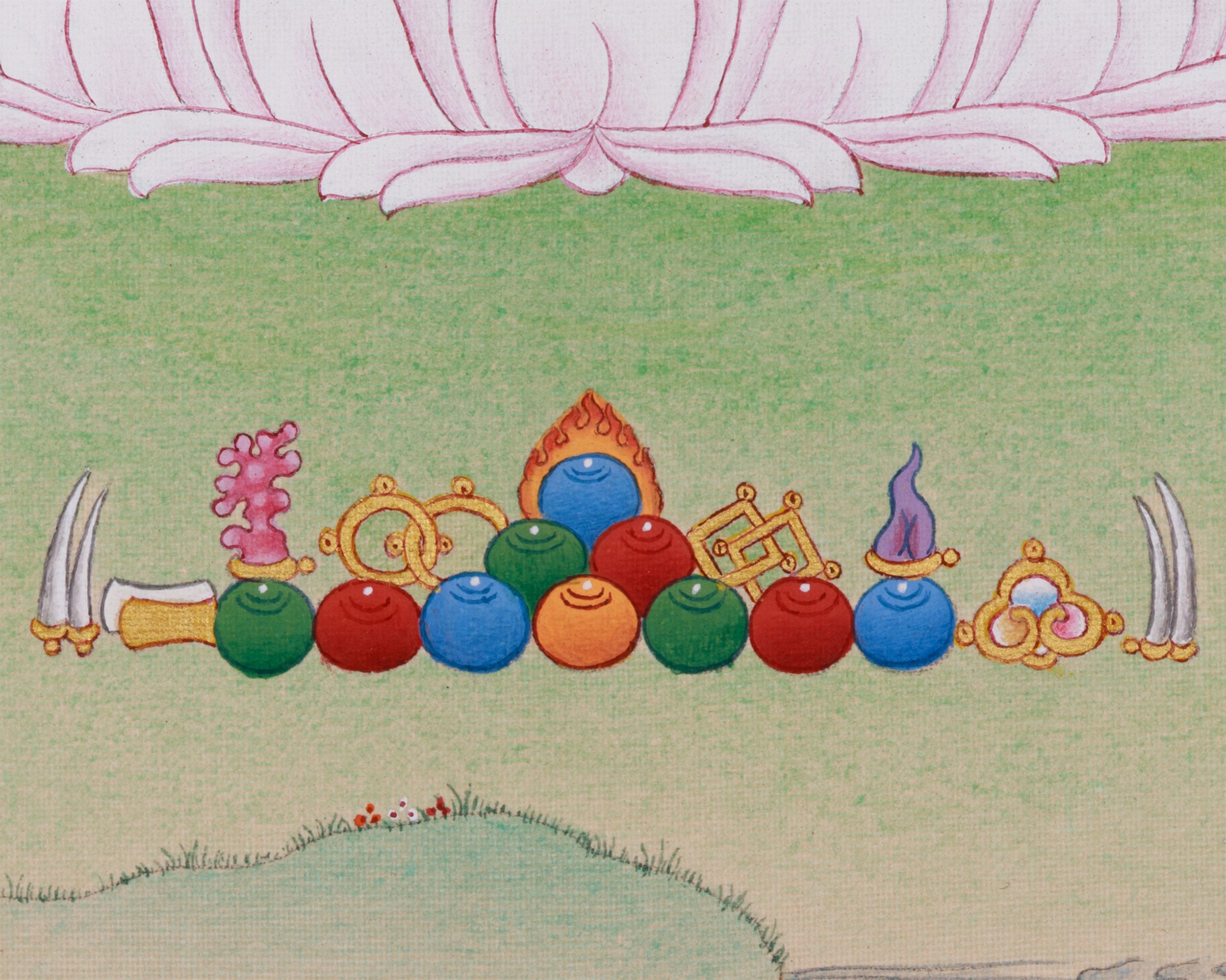 Goddess of Longevity White Tara Thangka | Buddhist Healing Arts