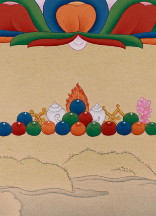 Hand-Painted Bhaisajyaguru Painting | Tibetan Buddha of Healing