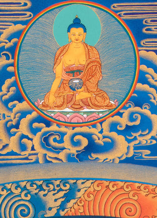 Chenresig Mandala Thangka Print | Traditional Tibetan Mandala Artwork | Meditation Art