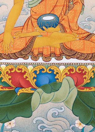 Siddhartha Gautama Art | Hand-Painted Shakyamuni Buddha Thangka | Buddhist Wall Decors