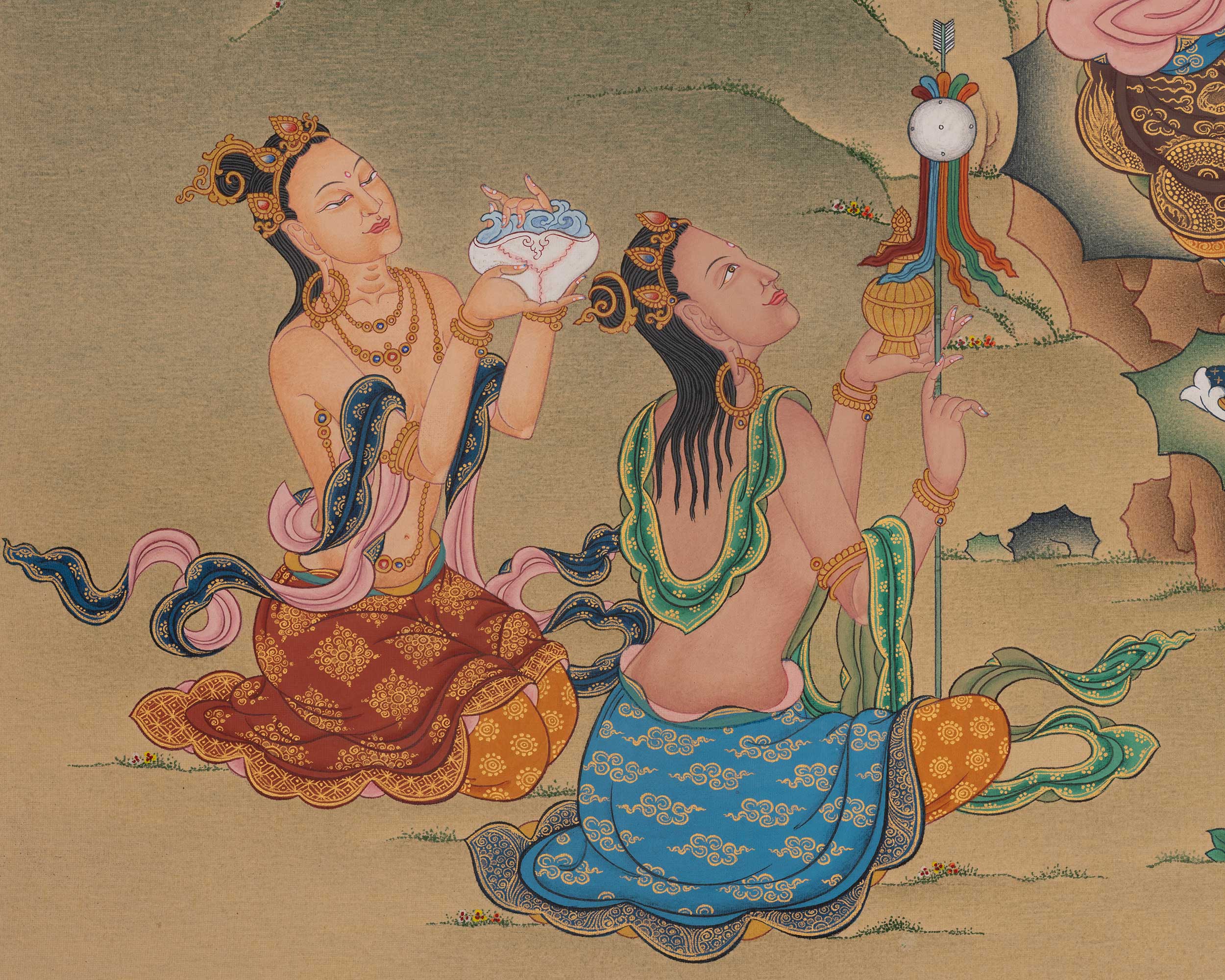 Spiritual Guru Rinpoche Thangka | Sacred Padmasambhava Buddhist Artwork