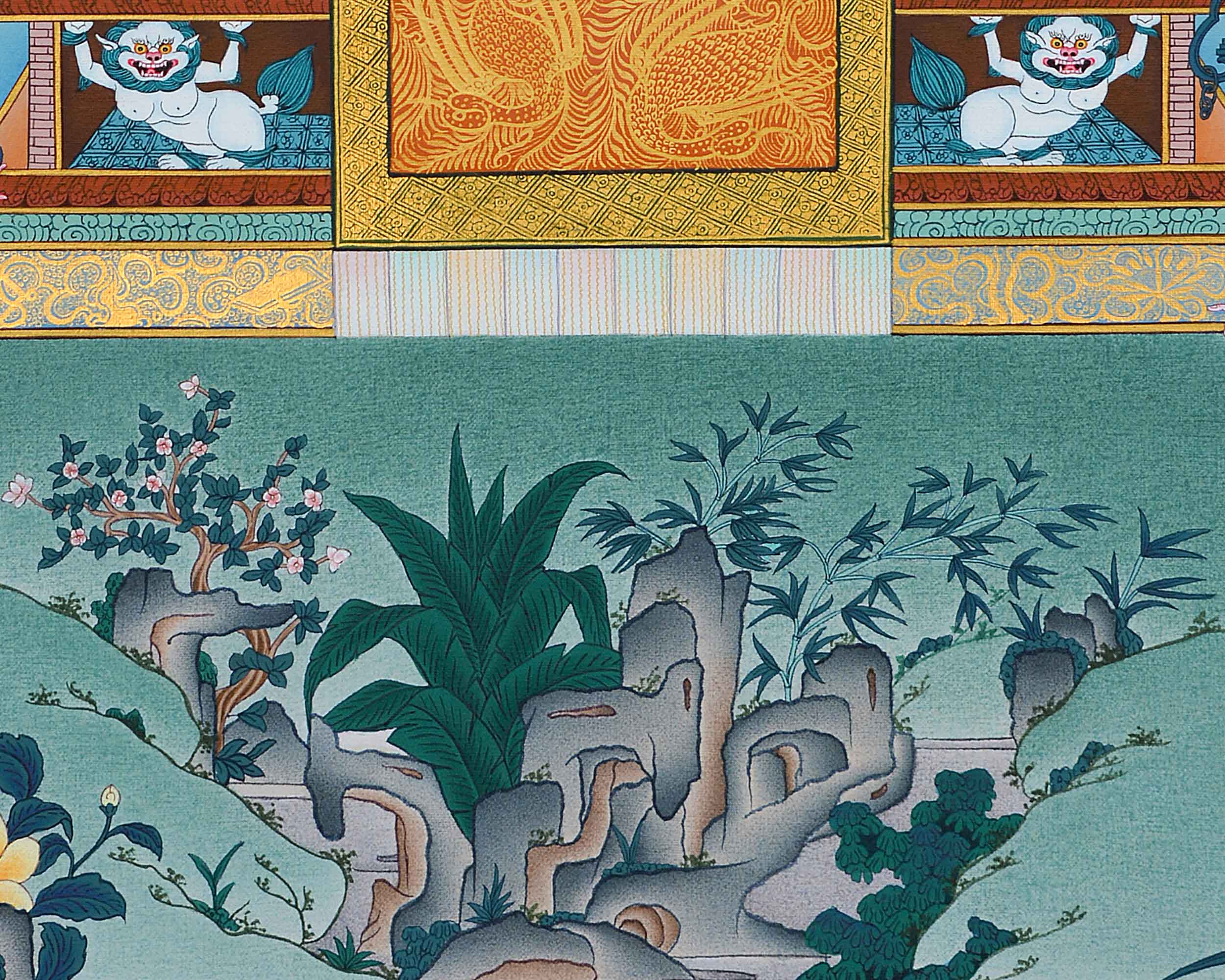 Historical Buddha Canvas Print | Tibetan Artwork of Shakyamuni Buddha