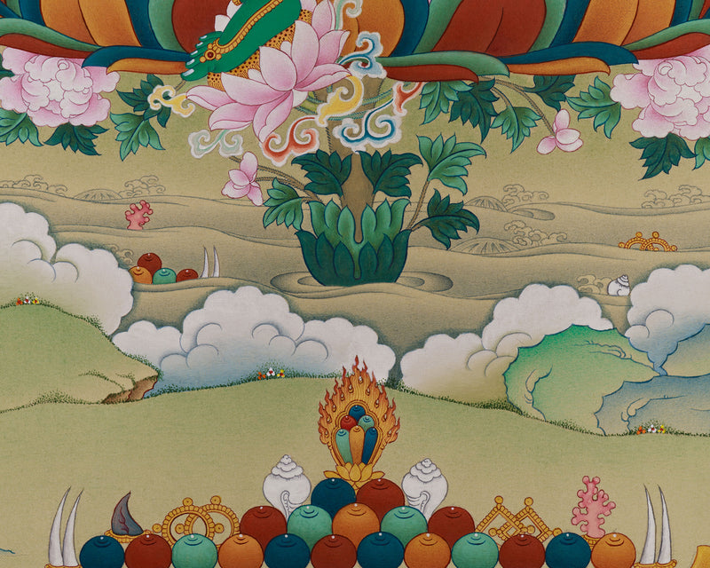 Green Tara Thangka | The Compassionate Protector and Savior