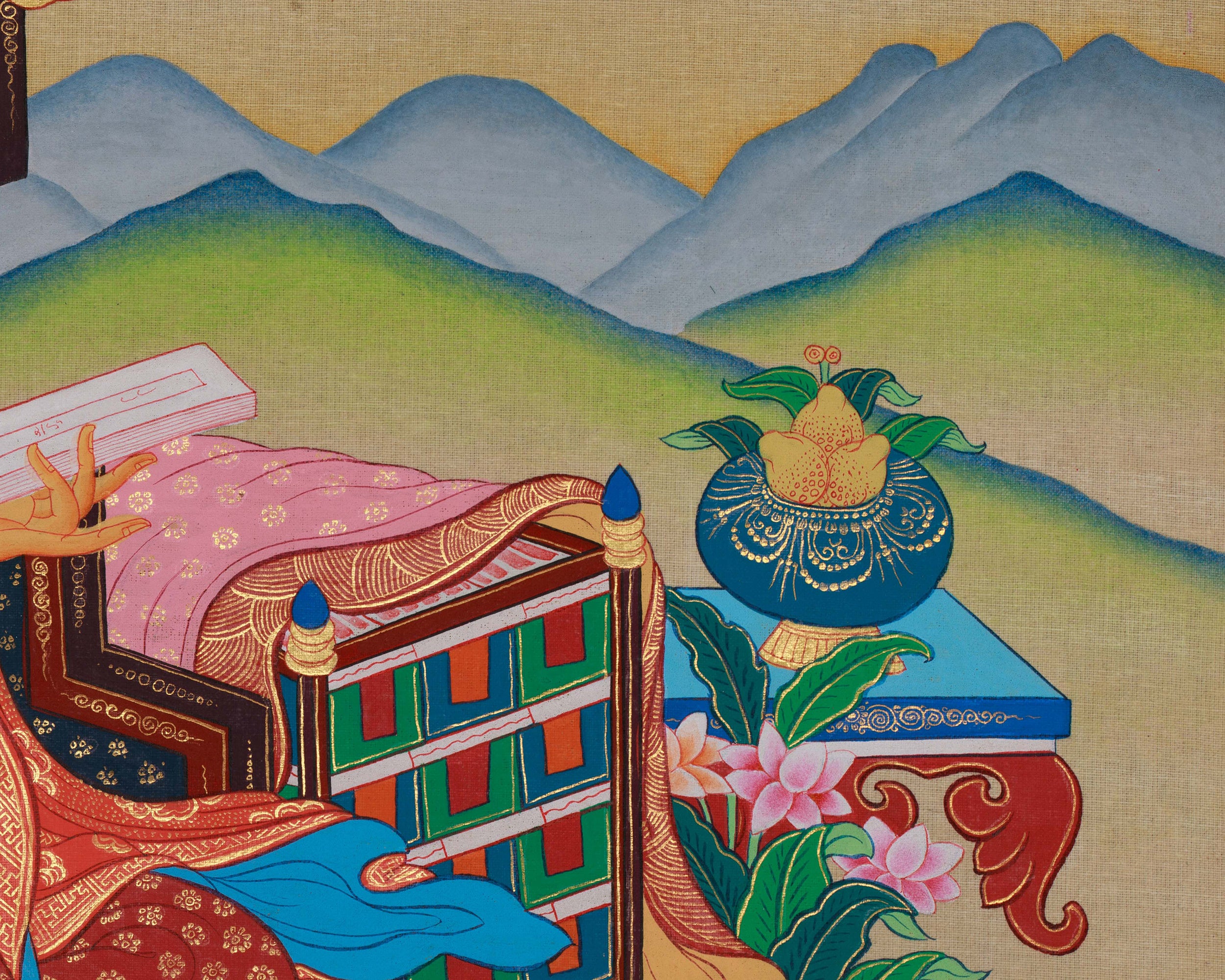 Nagarjuna Sacred Thangka | Buddhist Master Art | Wall Hanging