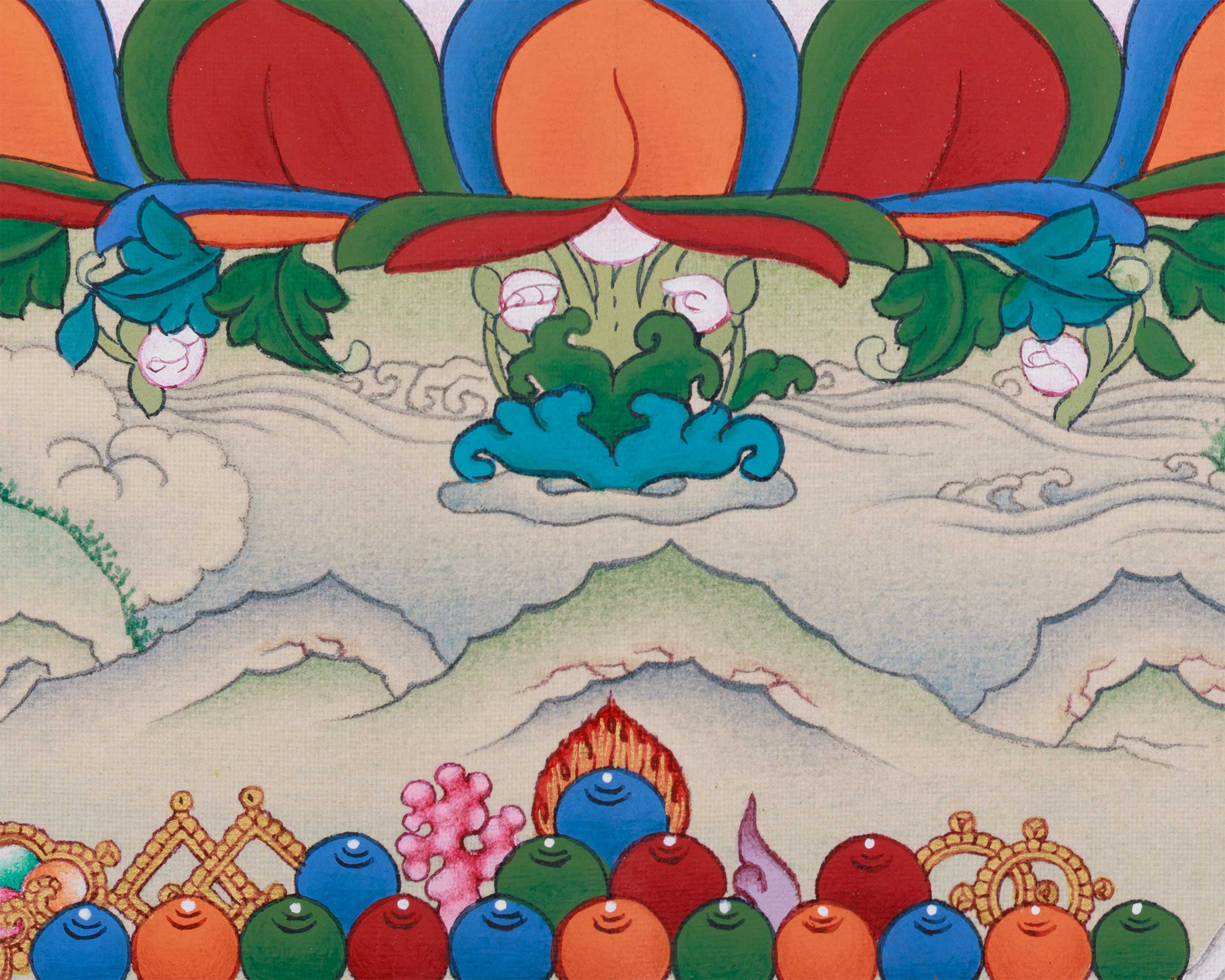 Red Chenrezig with Consort | Tantric Union of Compassion & Wisdom