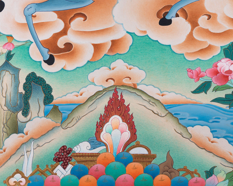 Achi Tsogyal Thangka | Blessing of Achi Chokyi Drolma | Religious Wall Hanging