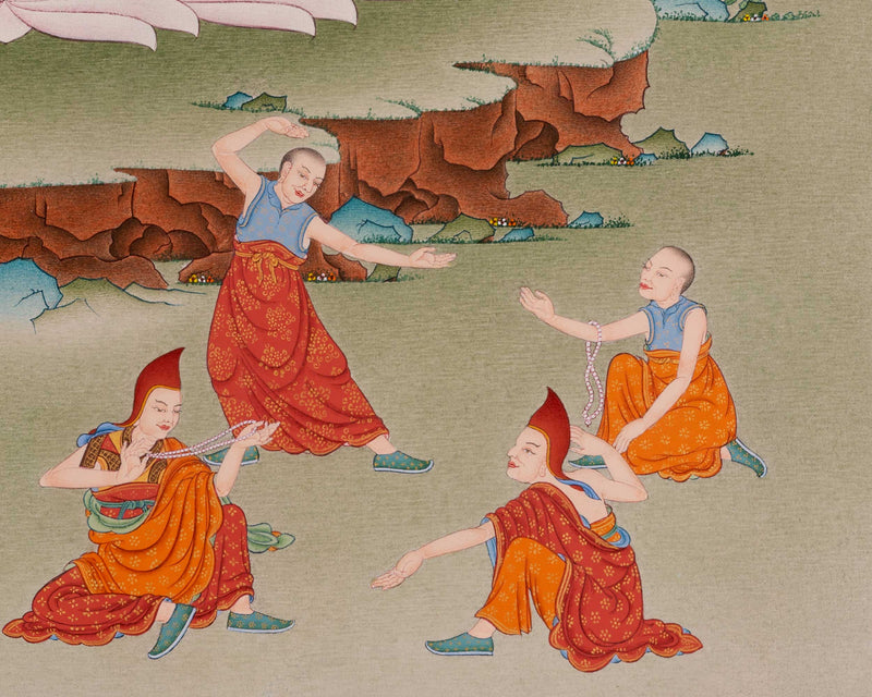 Siddhartha Gautama Digital Print Artwork | Buddha Shakyamuni on Canvas | Thangka Print for Spiritual Awakening