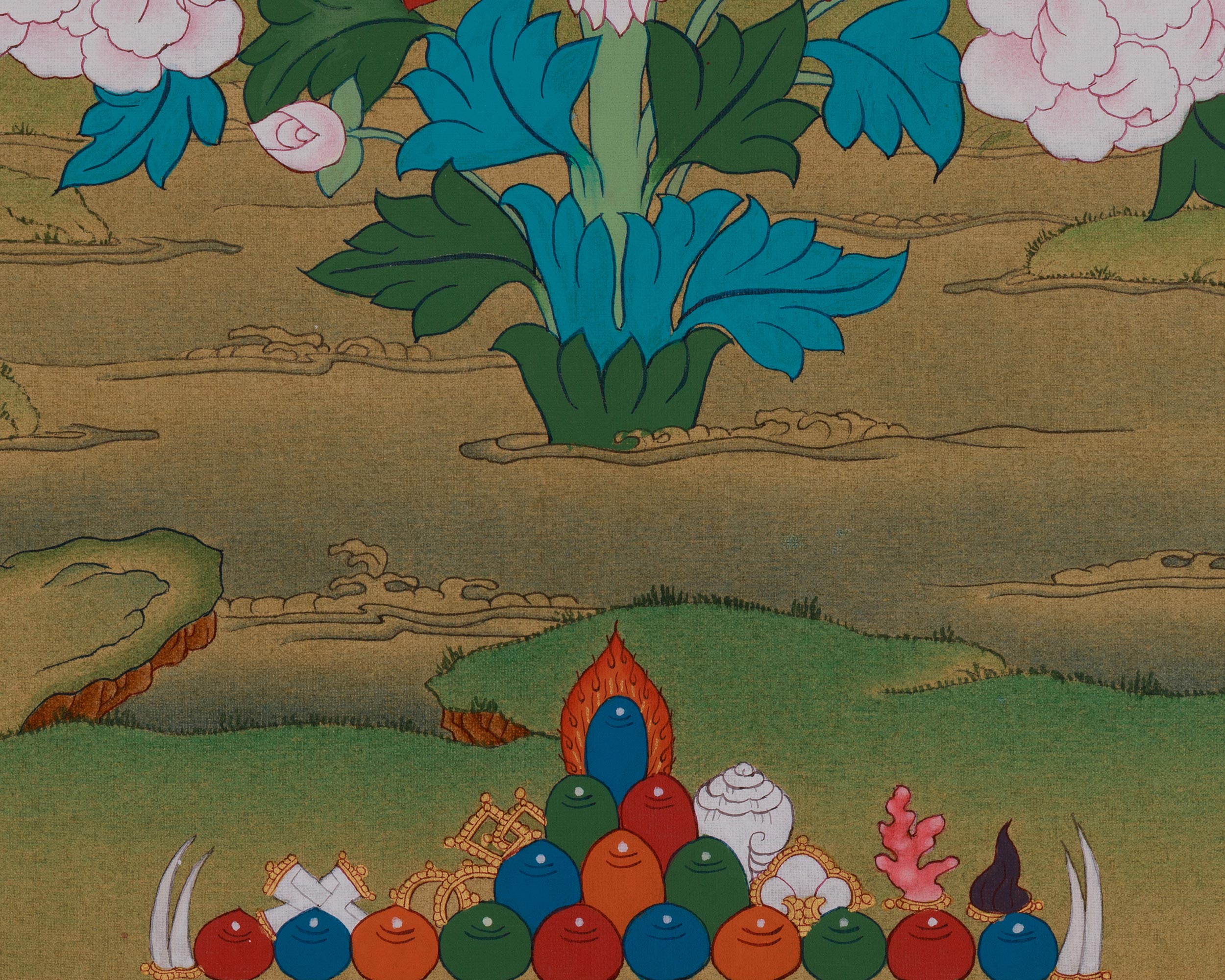 Guru Rinpoche Buddhist Art | Sacred Padmasambhava Thangka