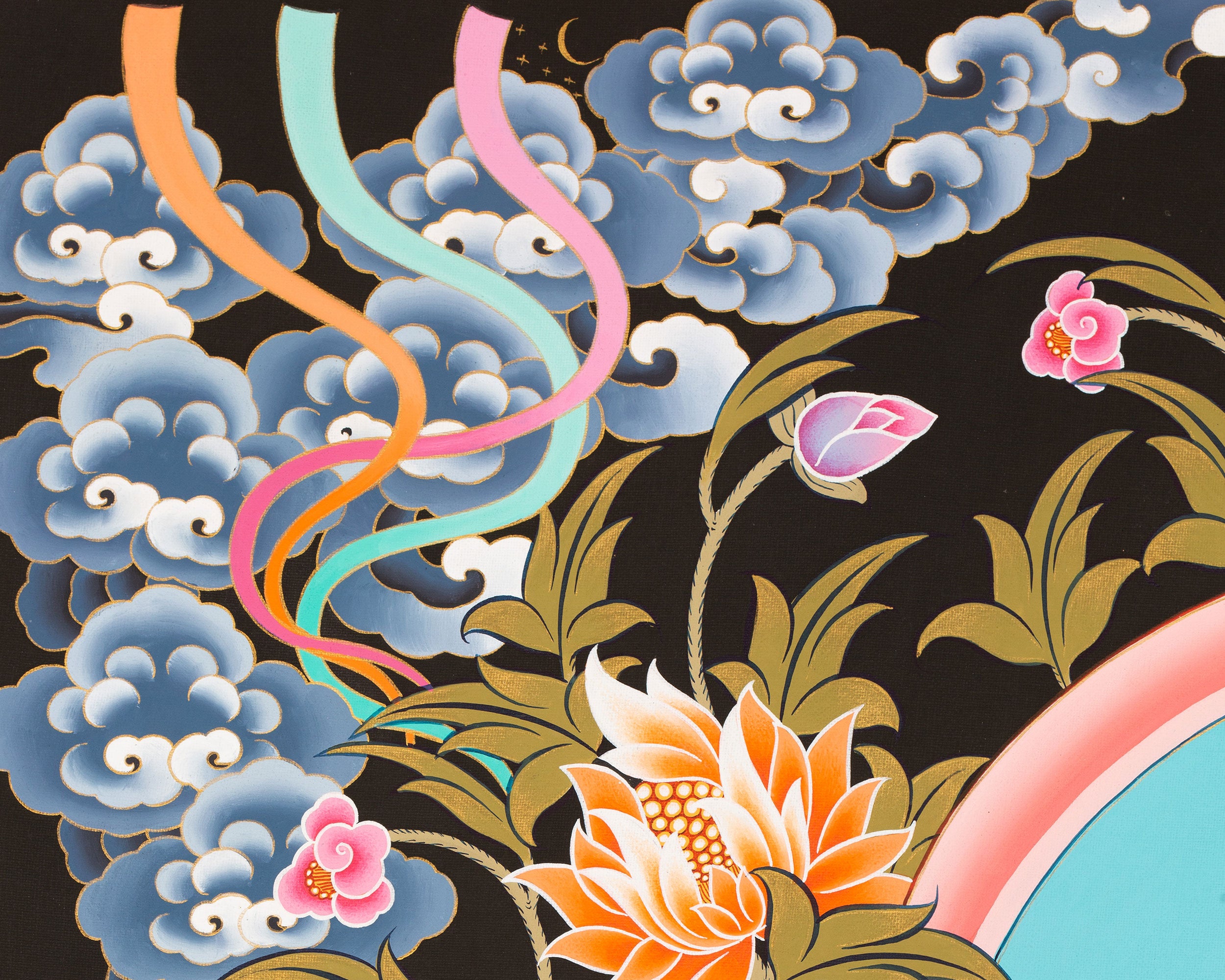 Goddess Green Tara Thangka | Cotton Canvas Hand Painting | Religous Wall Decor