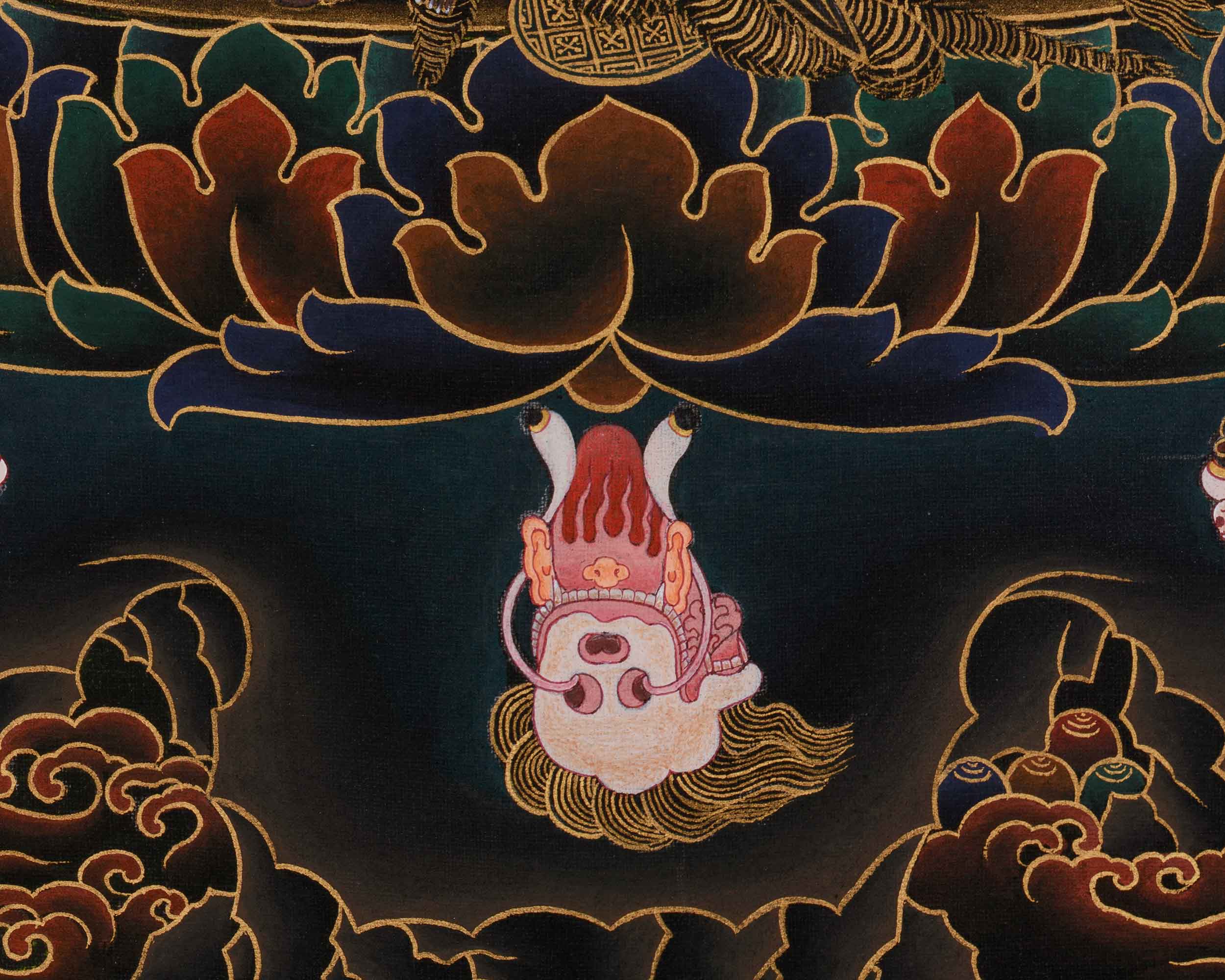 Wrathful Mahakala Bernagchen Thangka | Protector Buddhist Deity