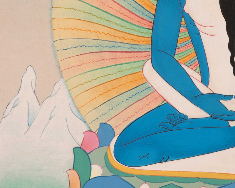 Handmade Samanthabhdara Thangka from Enlightenment Studio | Traditional Tibetan Art |