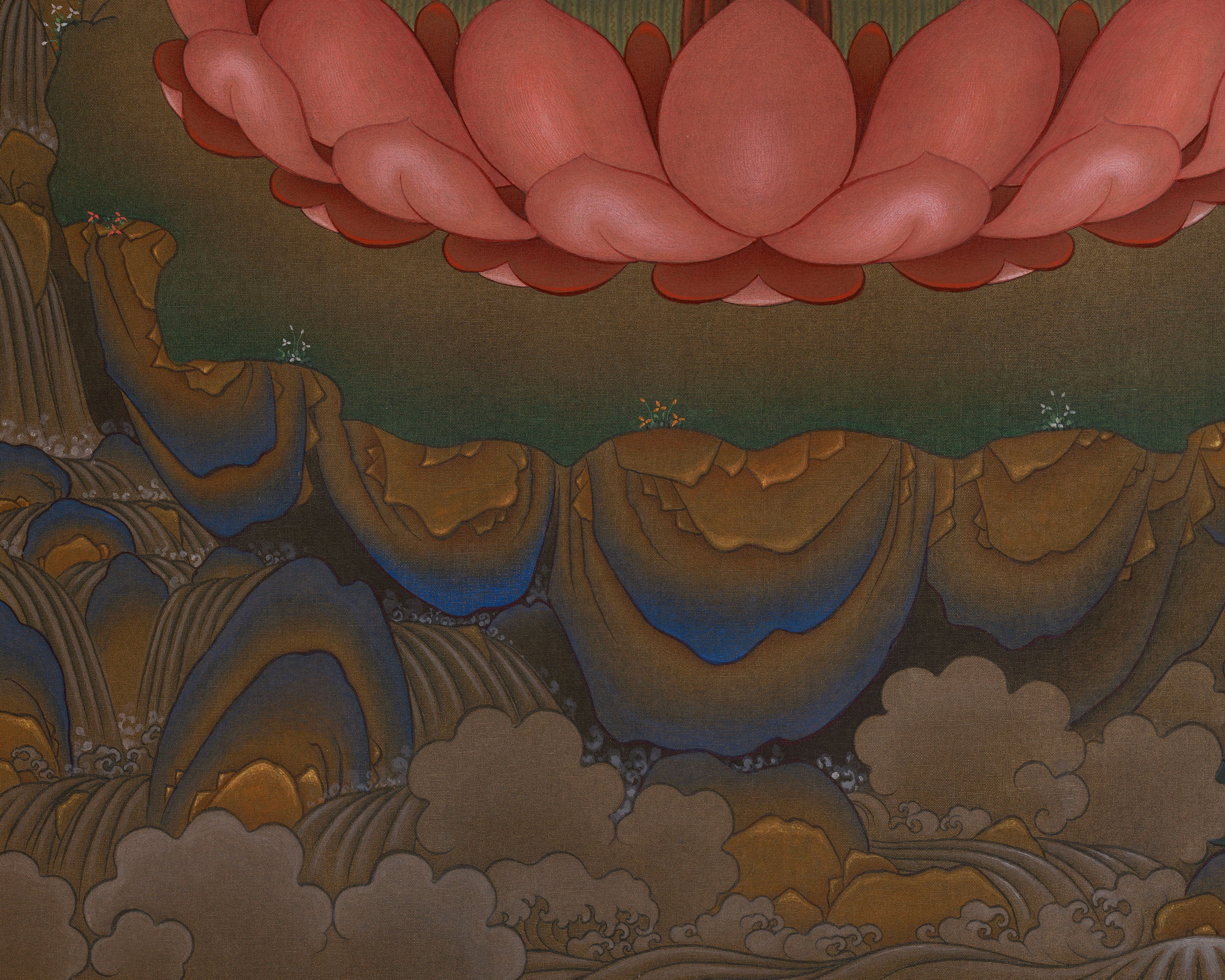 White Tara Featuring Amitayus and Namgyalma Thangka | Premium Hand-Painted Art
