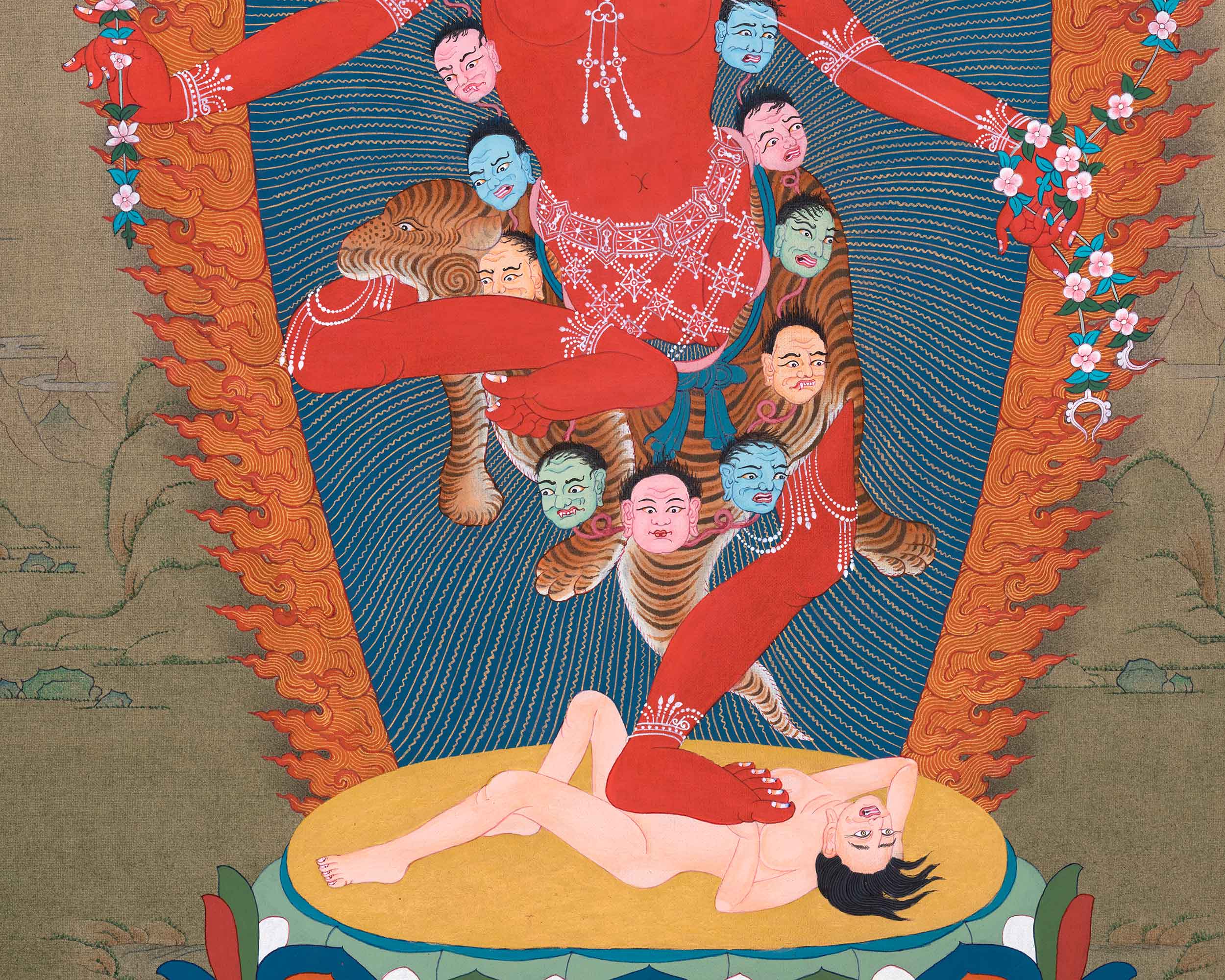 Kurukulla's Divine Presence in Thangka Art | Thangka for Empowered Living | Wall Art