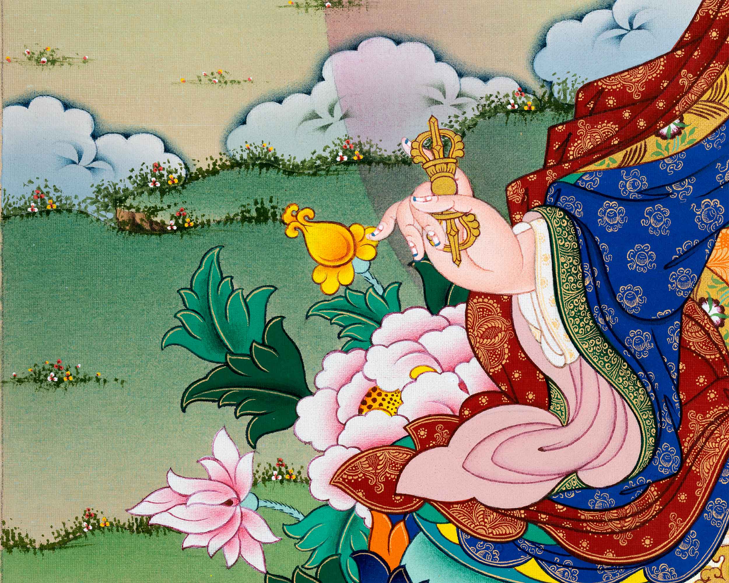 Guru Rinpoche, The Lotus Born | High-Quality Giclee Print of Maha Padmasambhava | Wall Hanging Decors