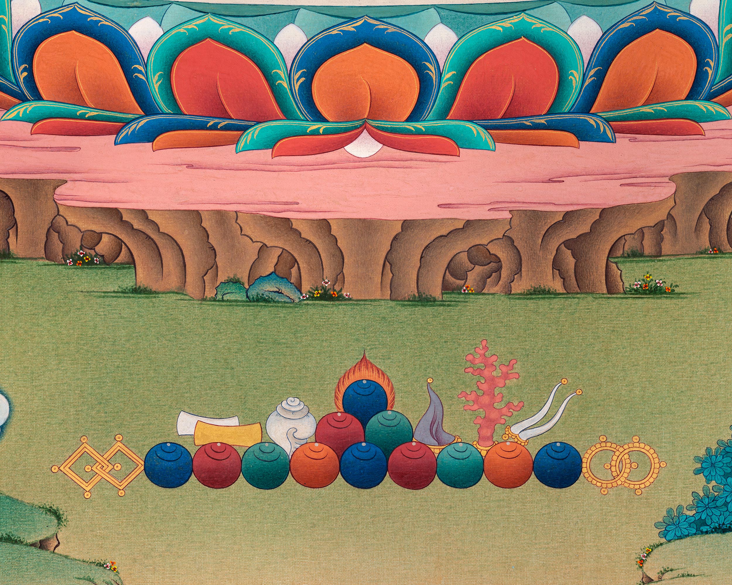 Radiant Medicine Buddha Thangka Print